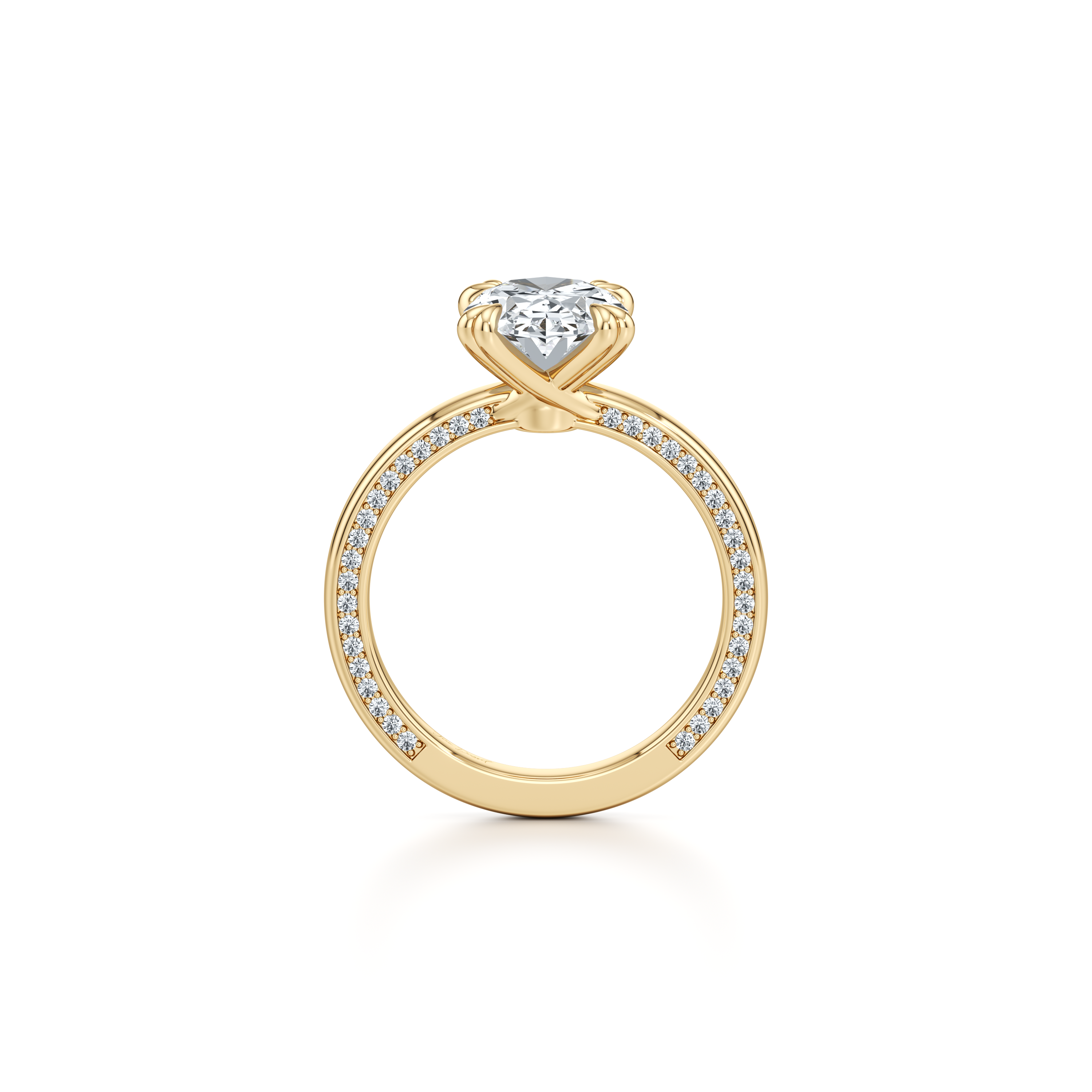 Hayden JD Signature Oval Solitaire Lab Diamond Engagement Ring