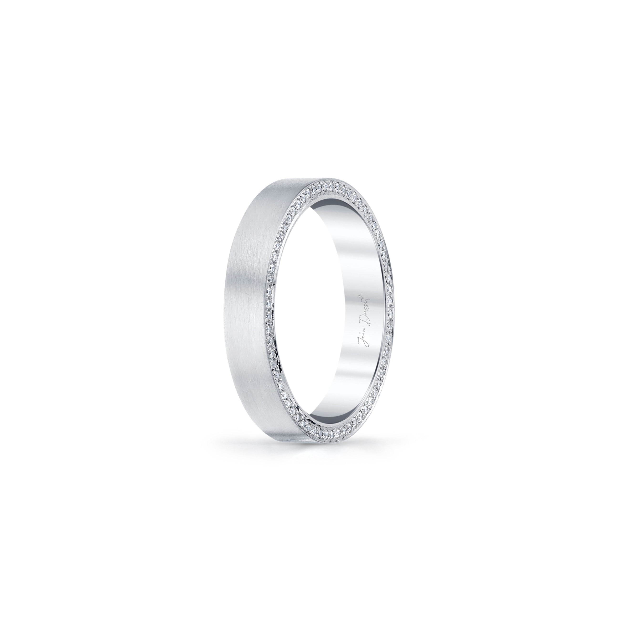 Precious Metal:18k White Gold;Finish:Satin Finished