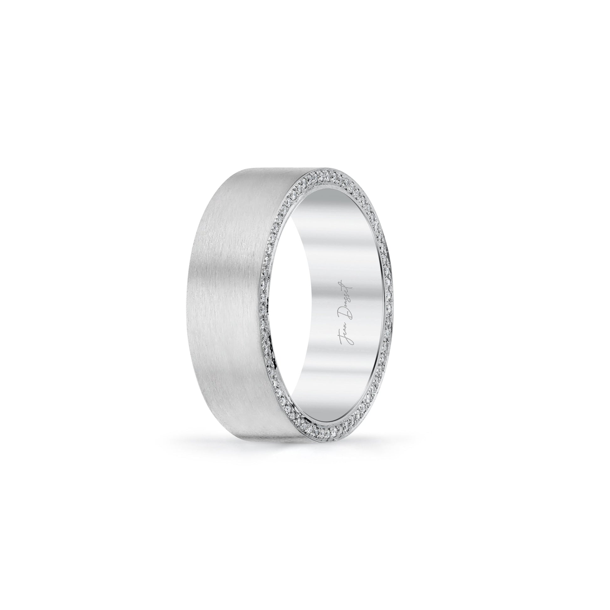 Precious Metal:18k White Gold;Finish:Satin Finished