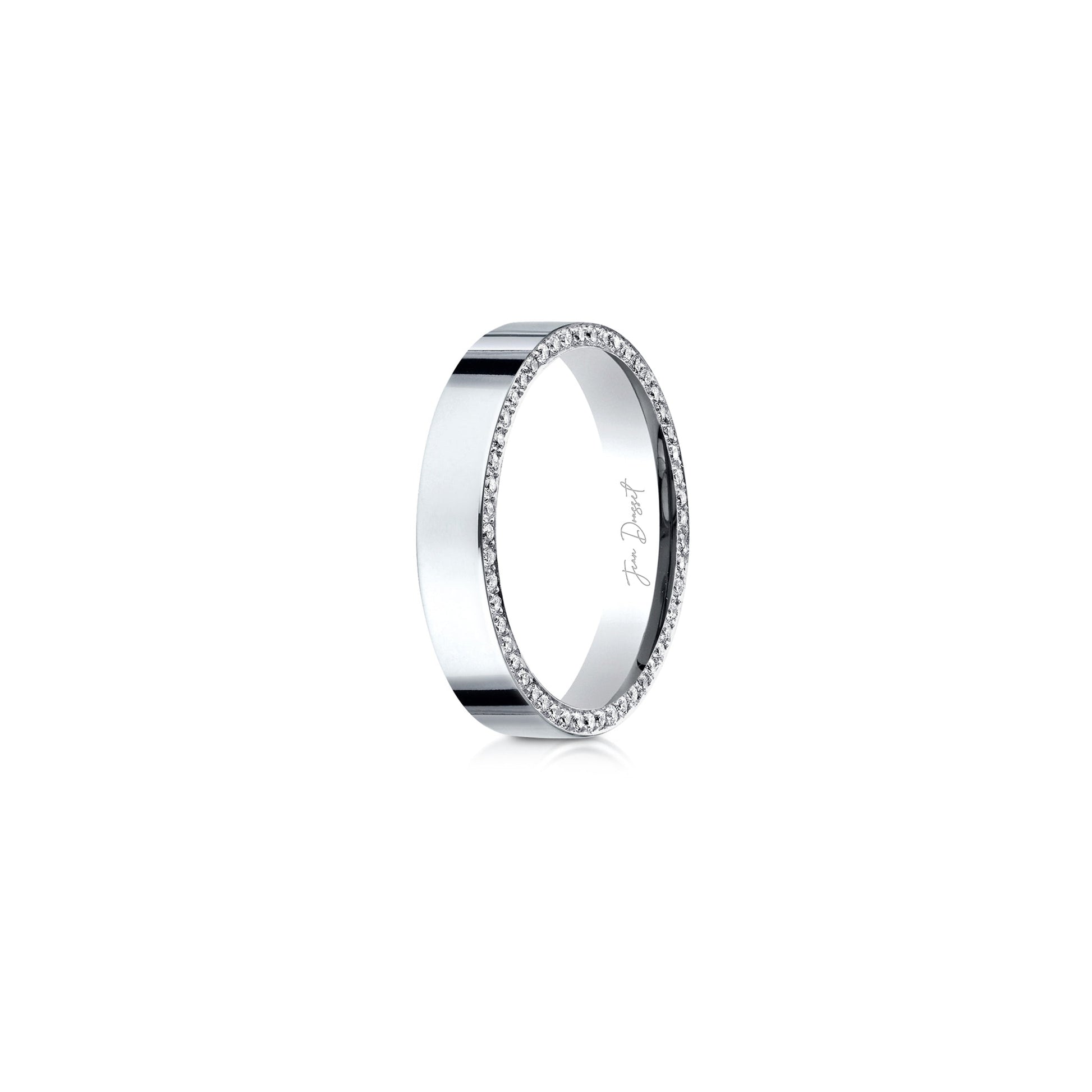 Precious Metal:18k White Gold;Finish:High Polished