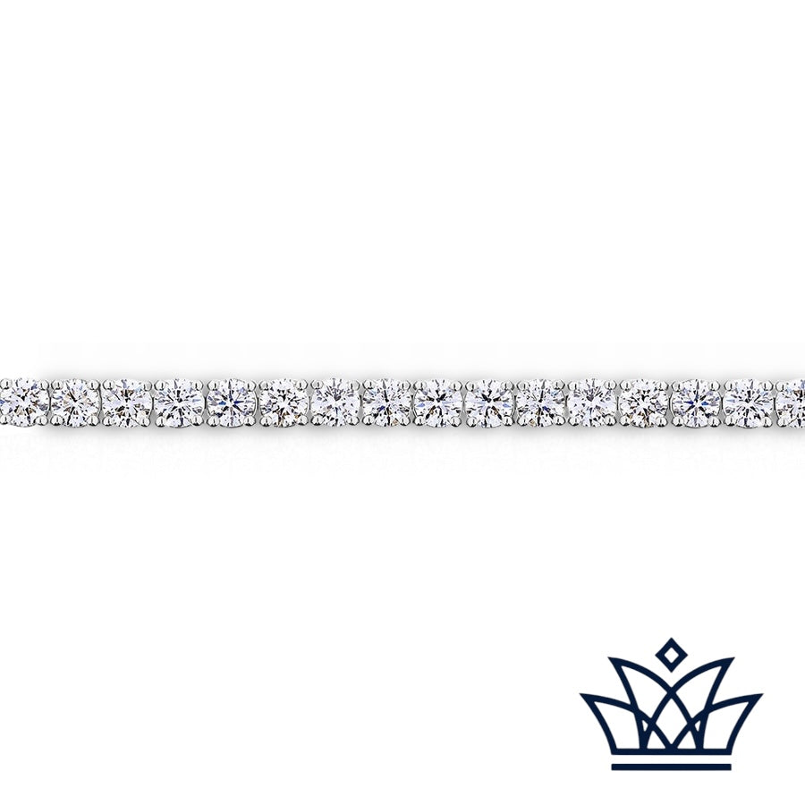 Bracelet tennis en or blanc 18 carats avec diamants de 7,00 carats