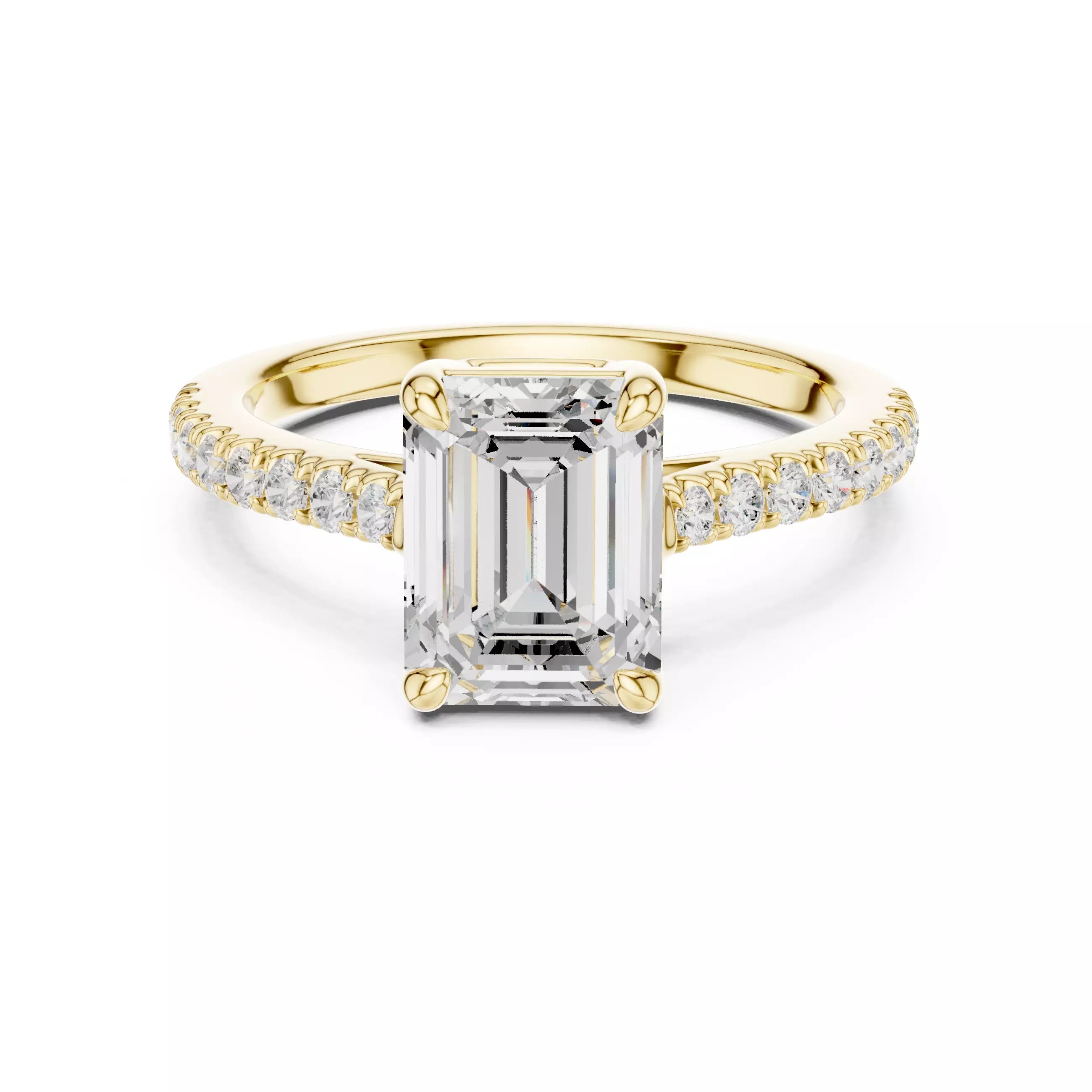 Emerald diamond ring