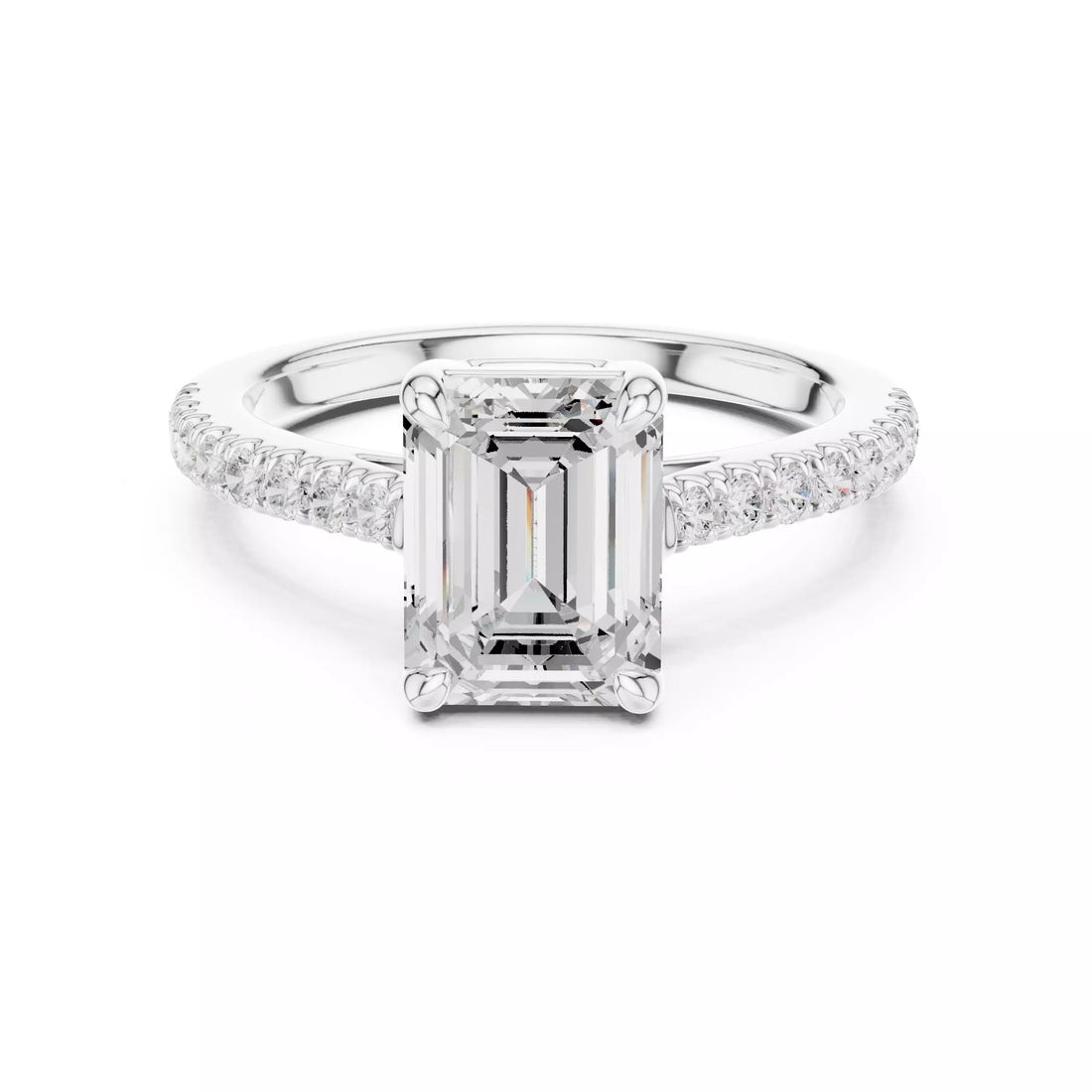 Emerald diamond ring