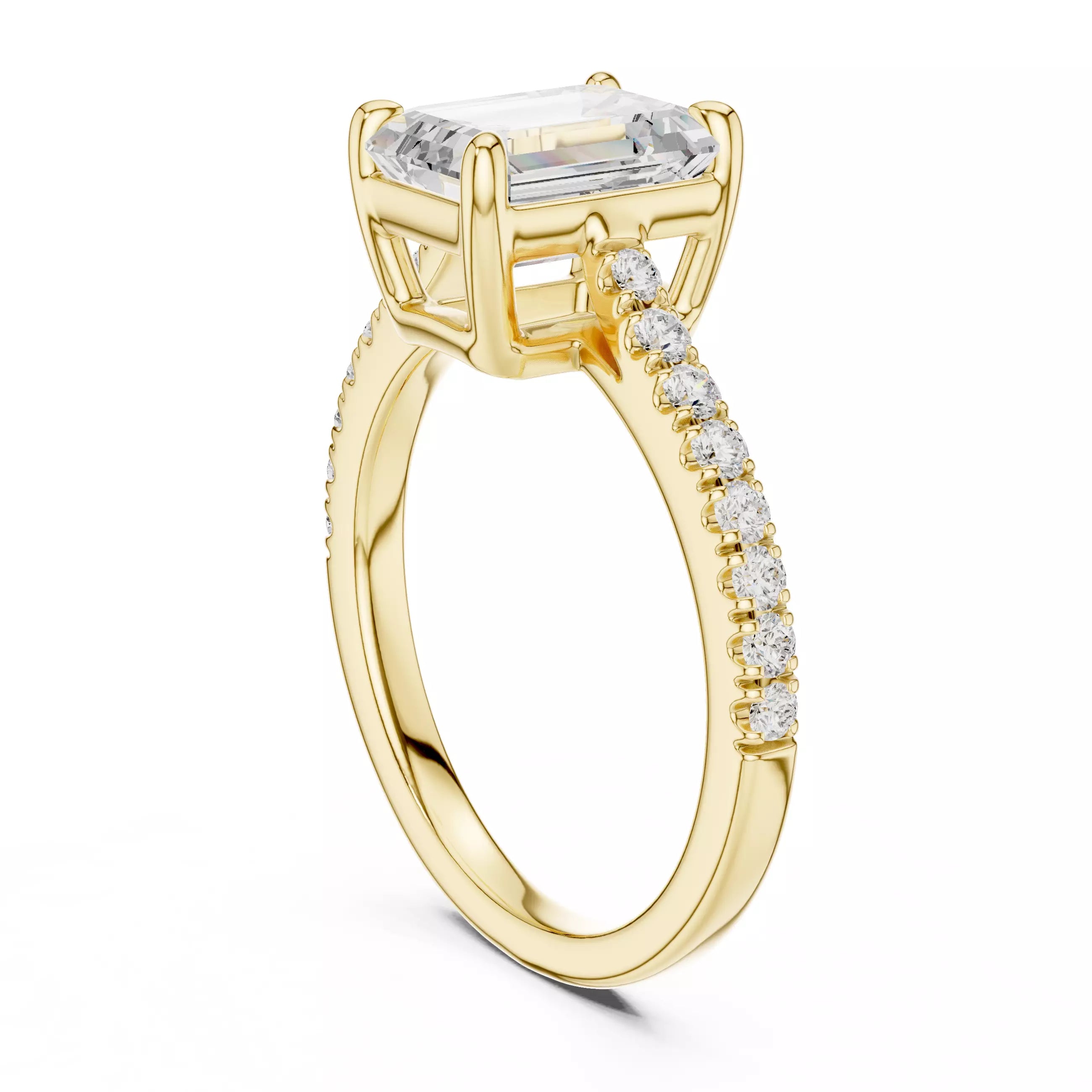 Emerald diamond ring