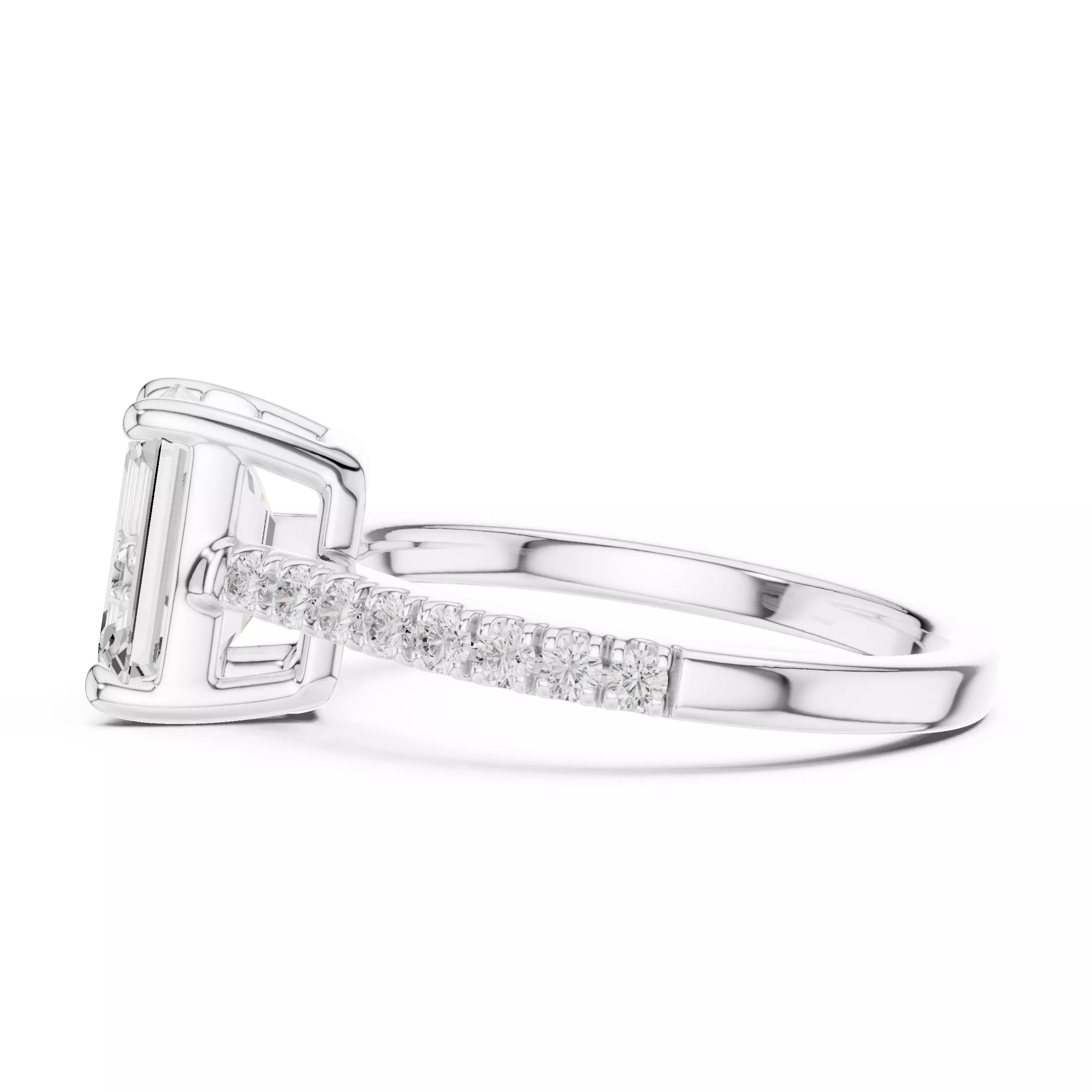 Emerald diamond ring