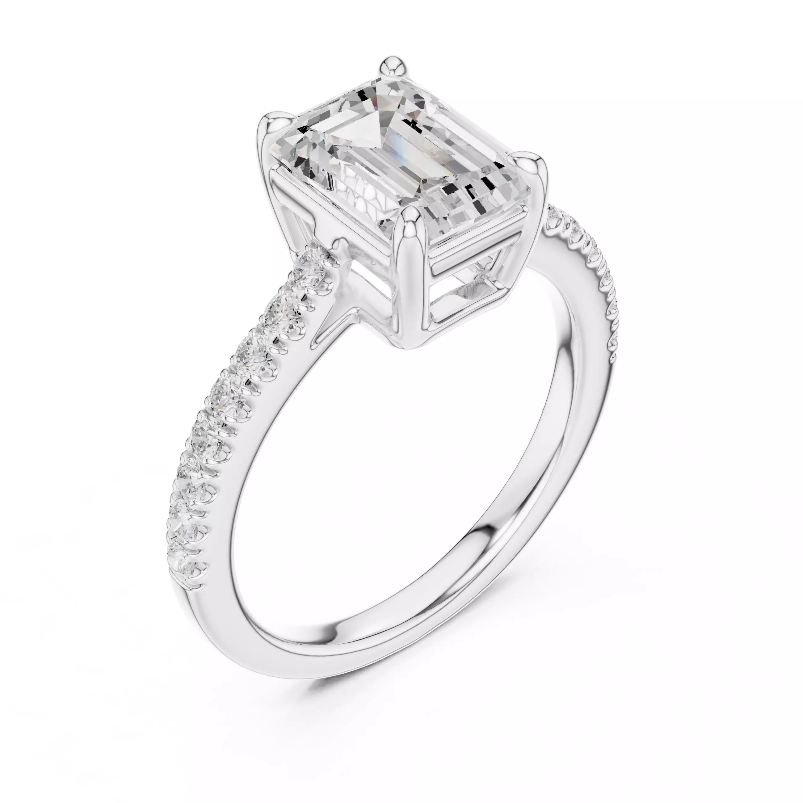 Emerald diamond ring