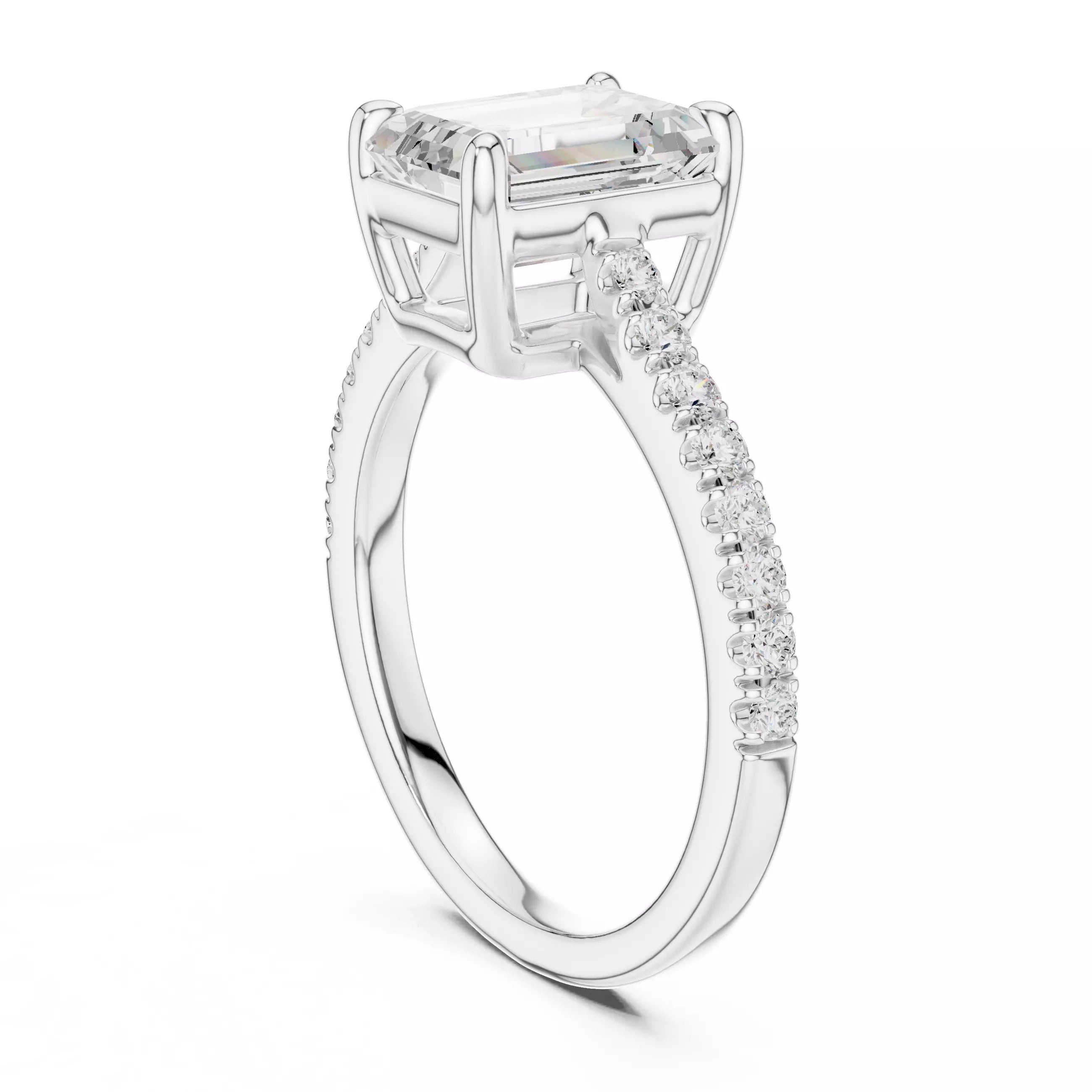 Emerald diamond ring