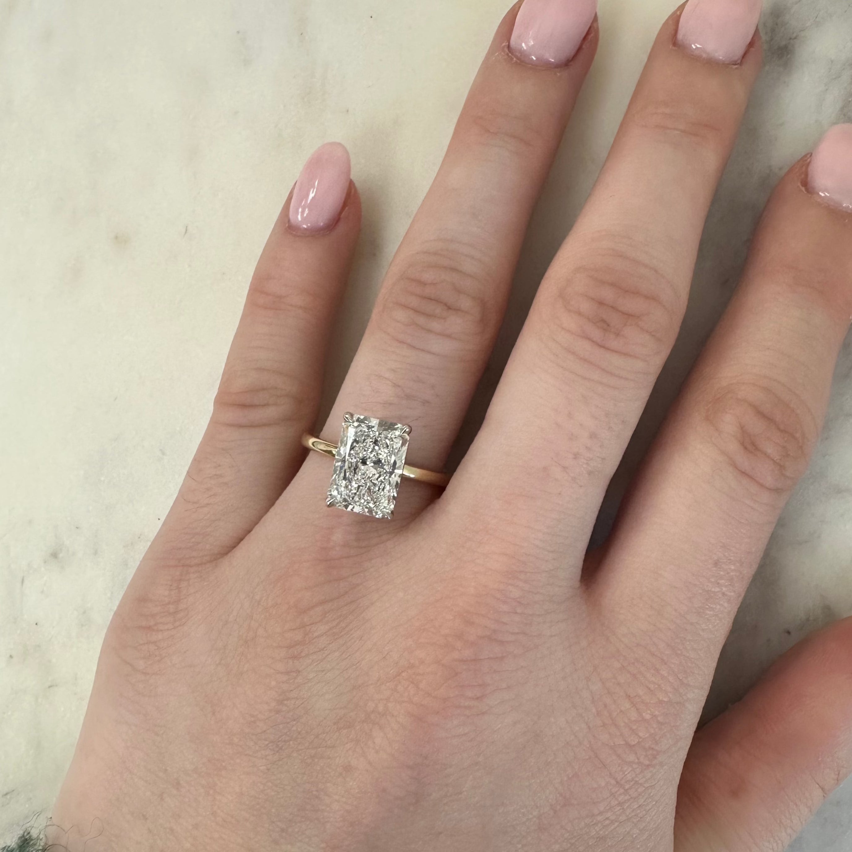 3.00 Carat Radiant Cut Diamond Engagement Ring