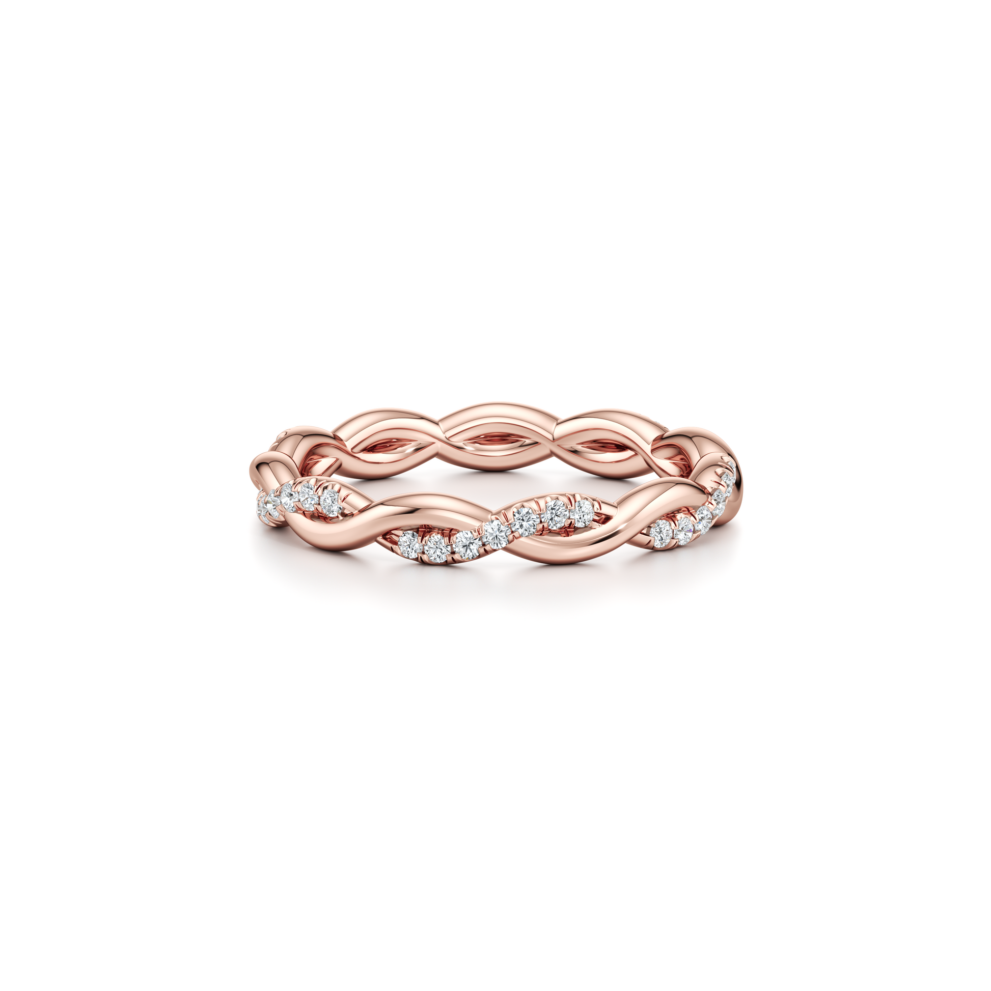 Precious Metal:18k Rose Gold;Band Style:Aerial