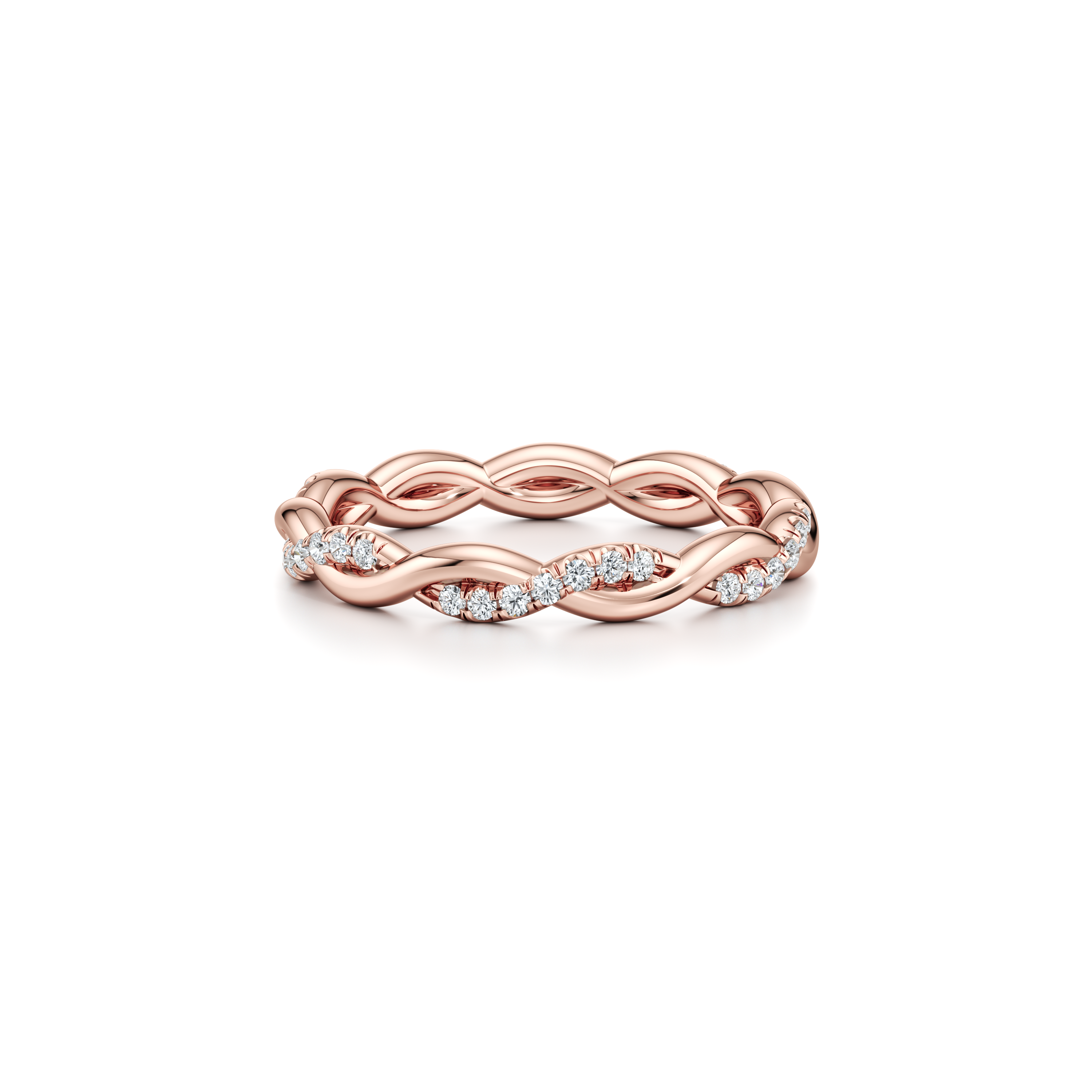 Precious Metal:18k Rose Gold;Band Style:Aerial