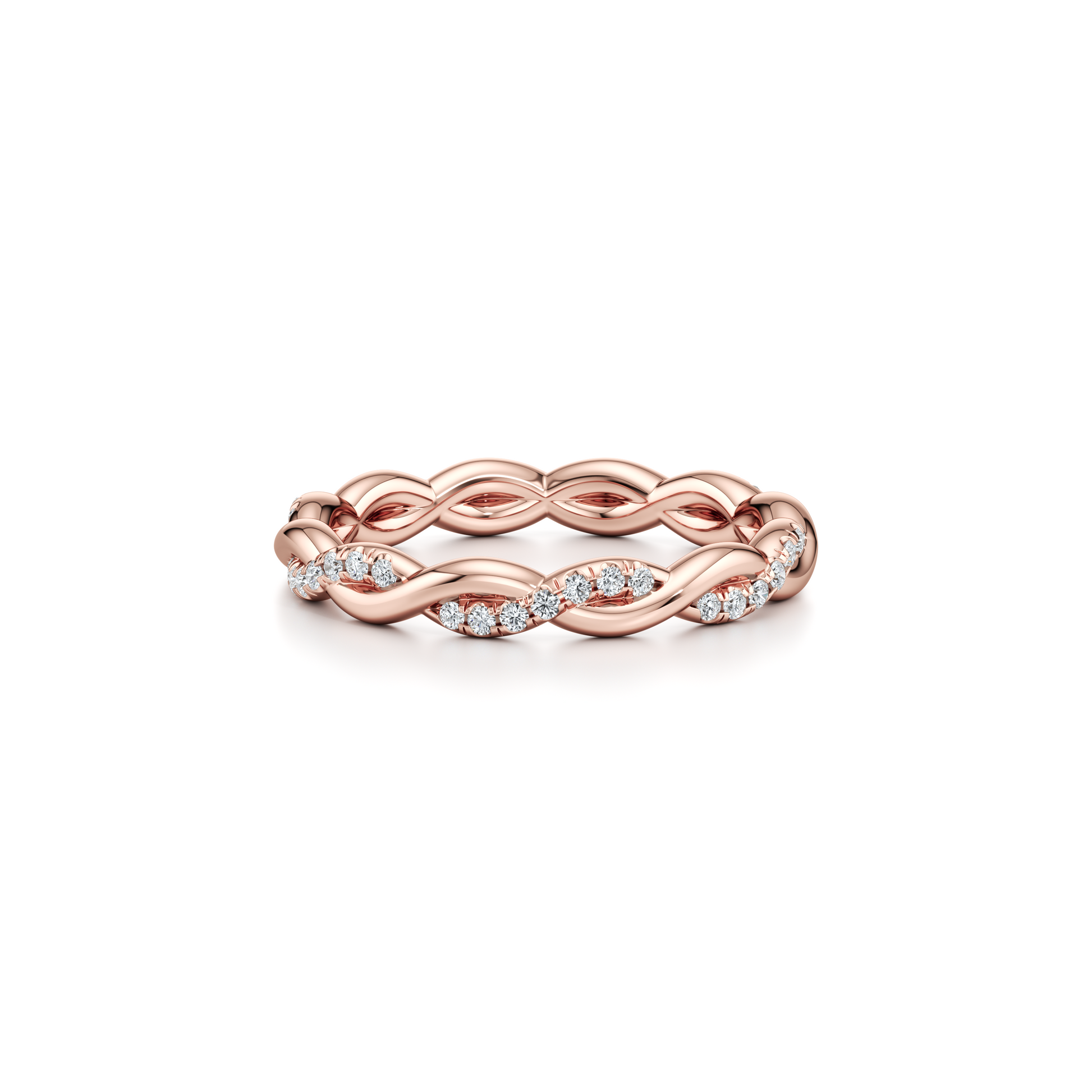 Precious Metal:18k Rose Gold;Band Style:Eternity