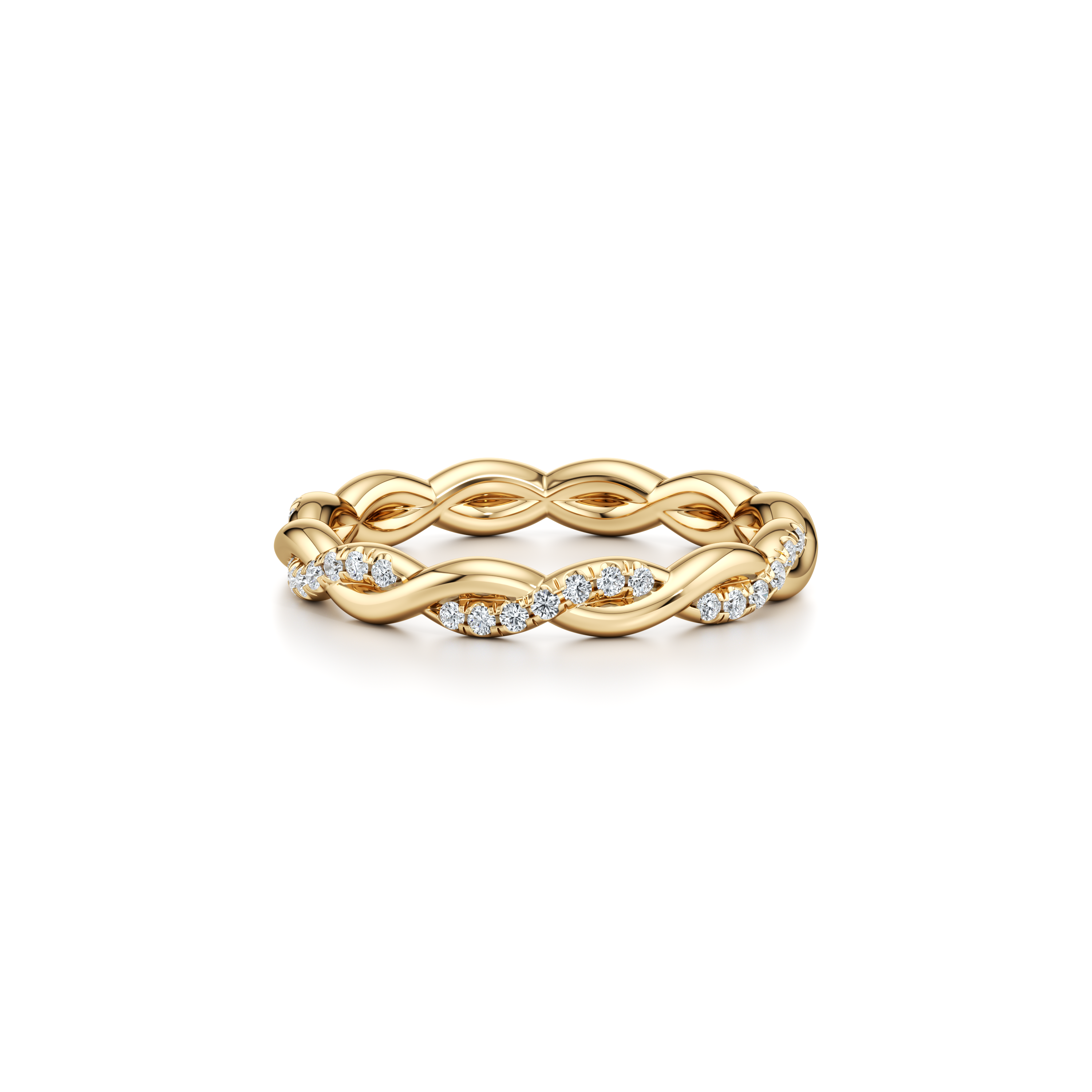 Precious Metal:18k Yellow Gold;Band Style:Eternity