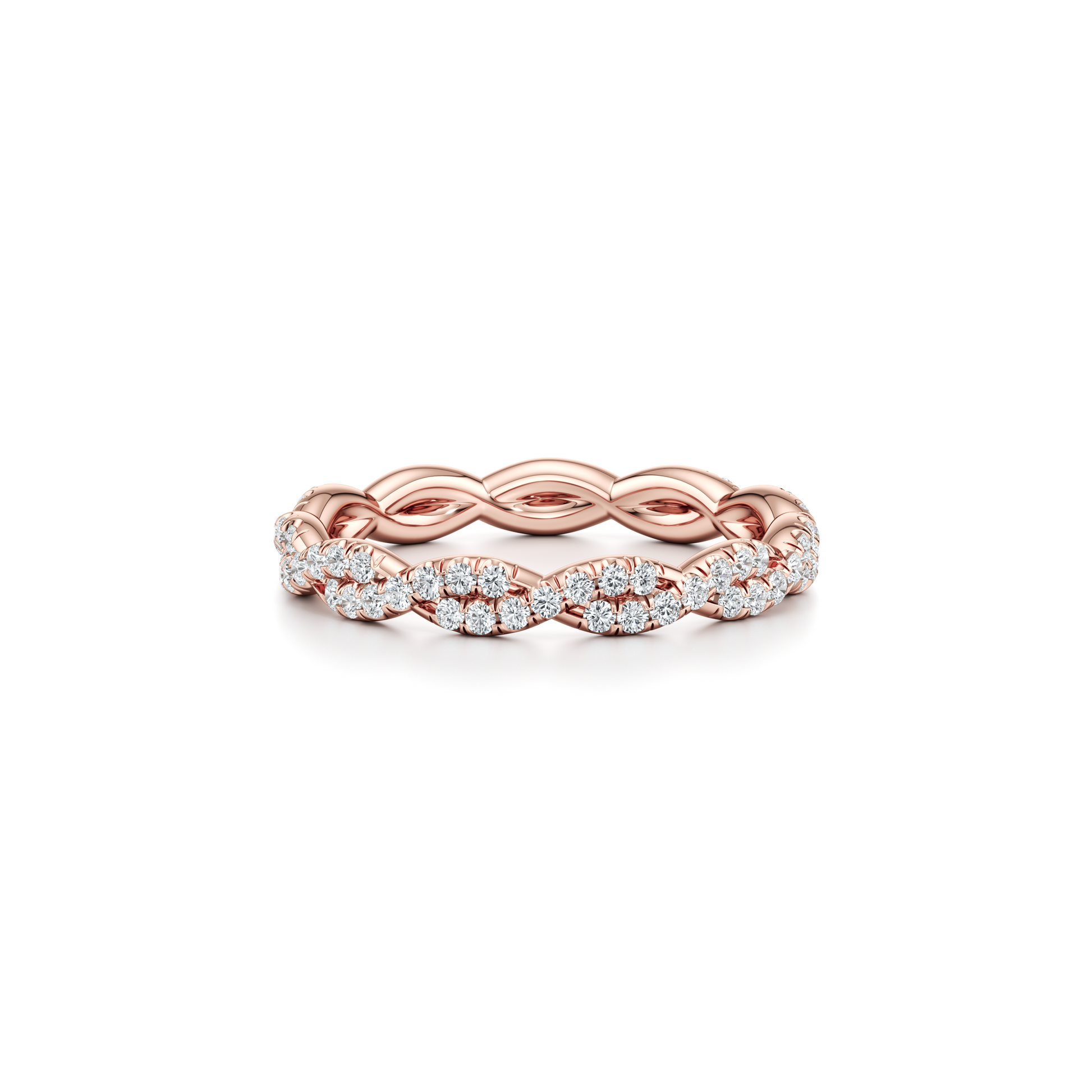 Precious Metal:18k Rose Gold;Band Style:Aerial