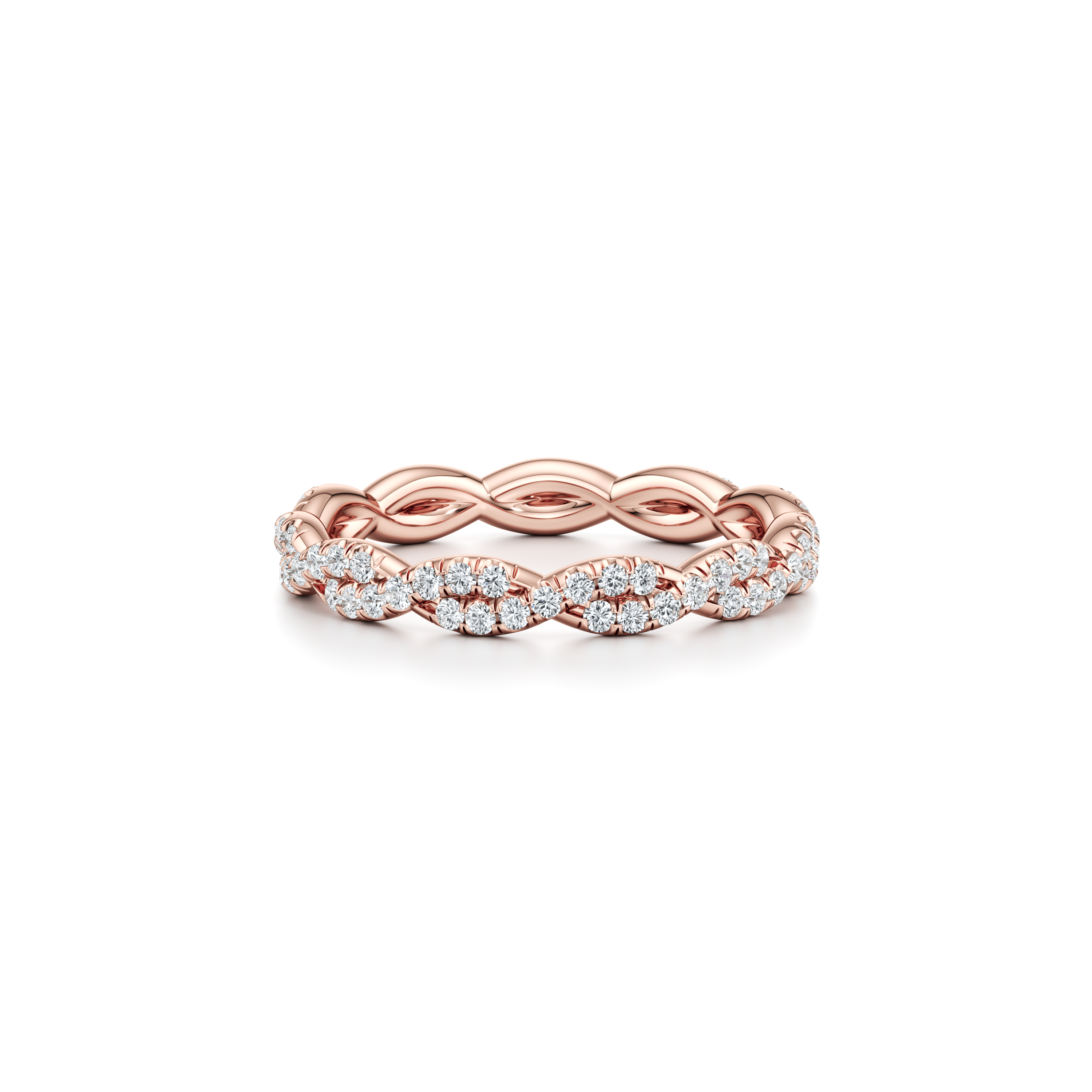 Precious Metal:18k Rose Gold;Band Style:Aerial