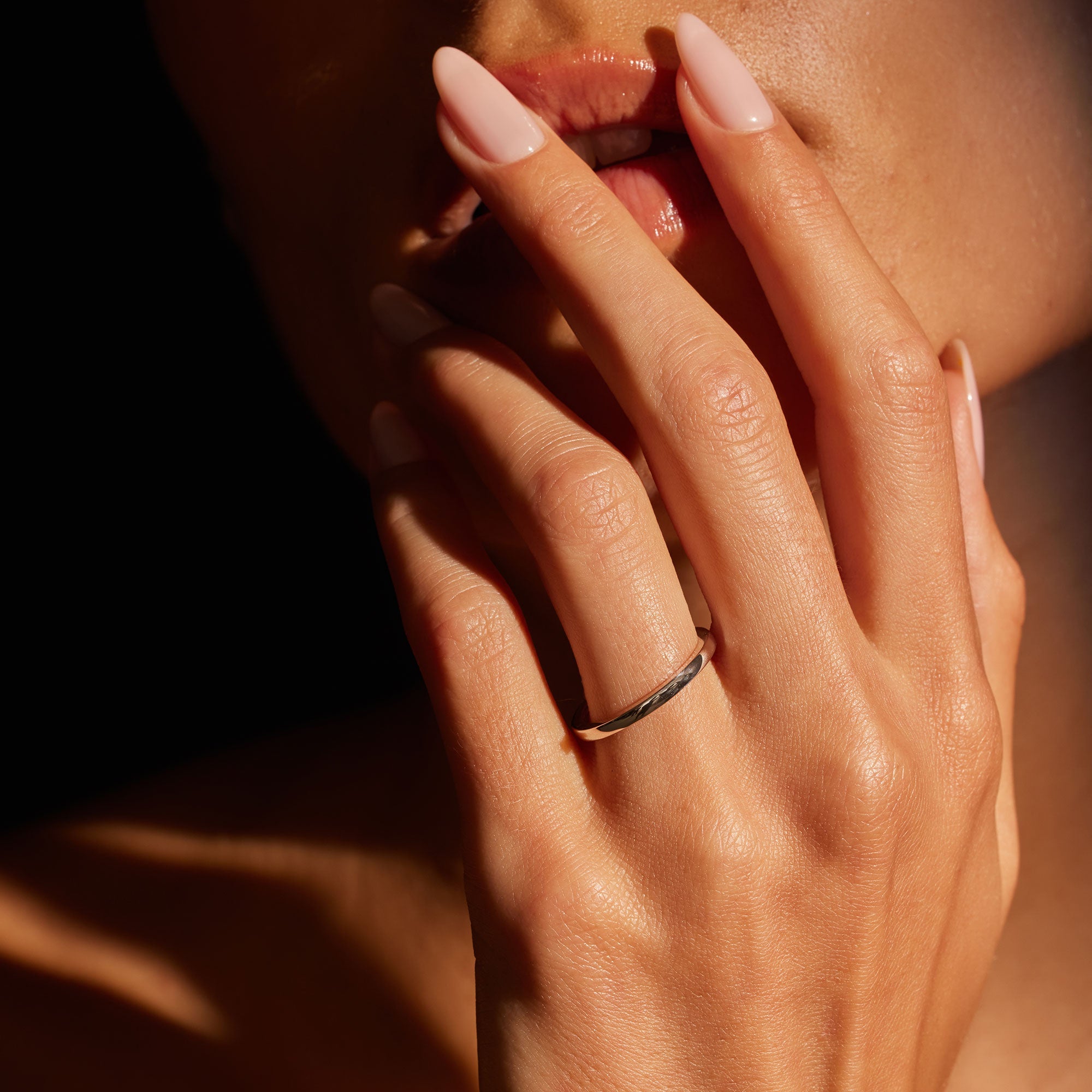 Chelsea High Polish Wedding Band