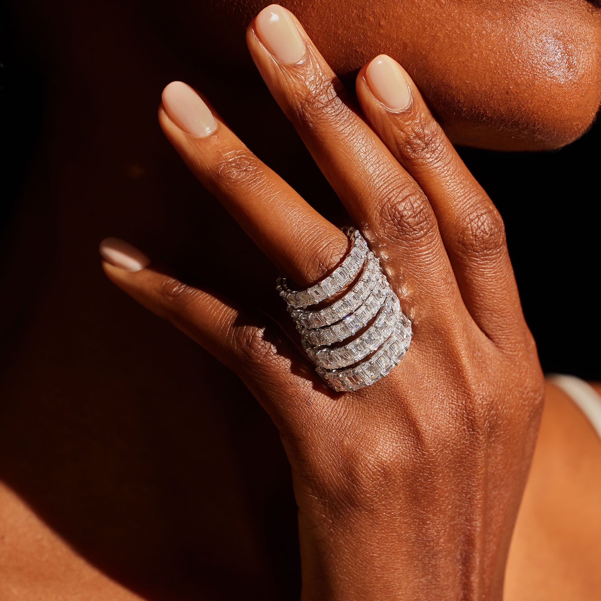 Olivia Emerald Lab Diamond Eternity Band