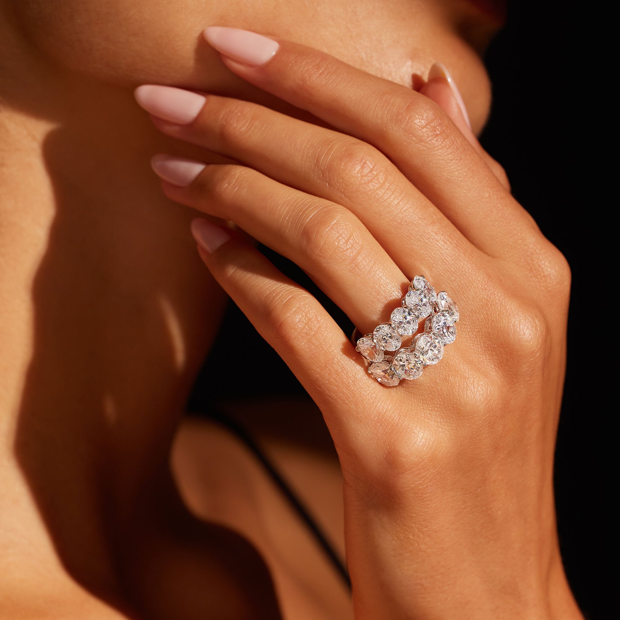 Olivia 5-Stone Oval Lab Diamond Band