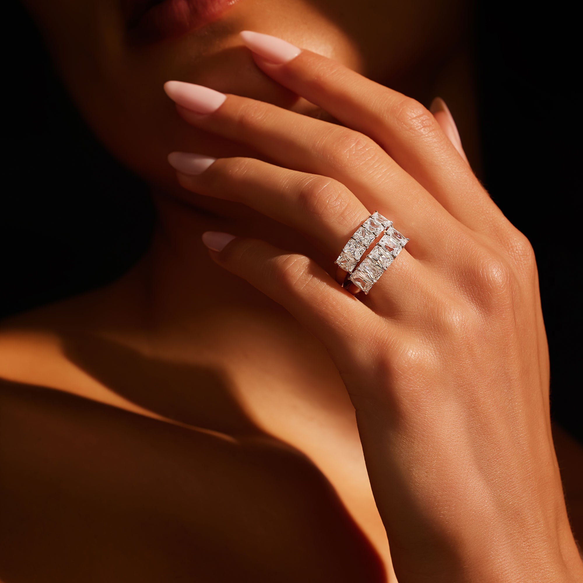 Olivia 5-Stone Radiant Lab Diamond Band