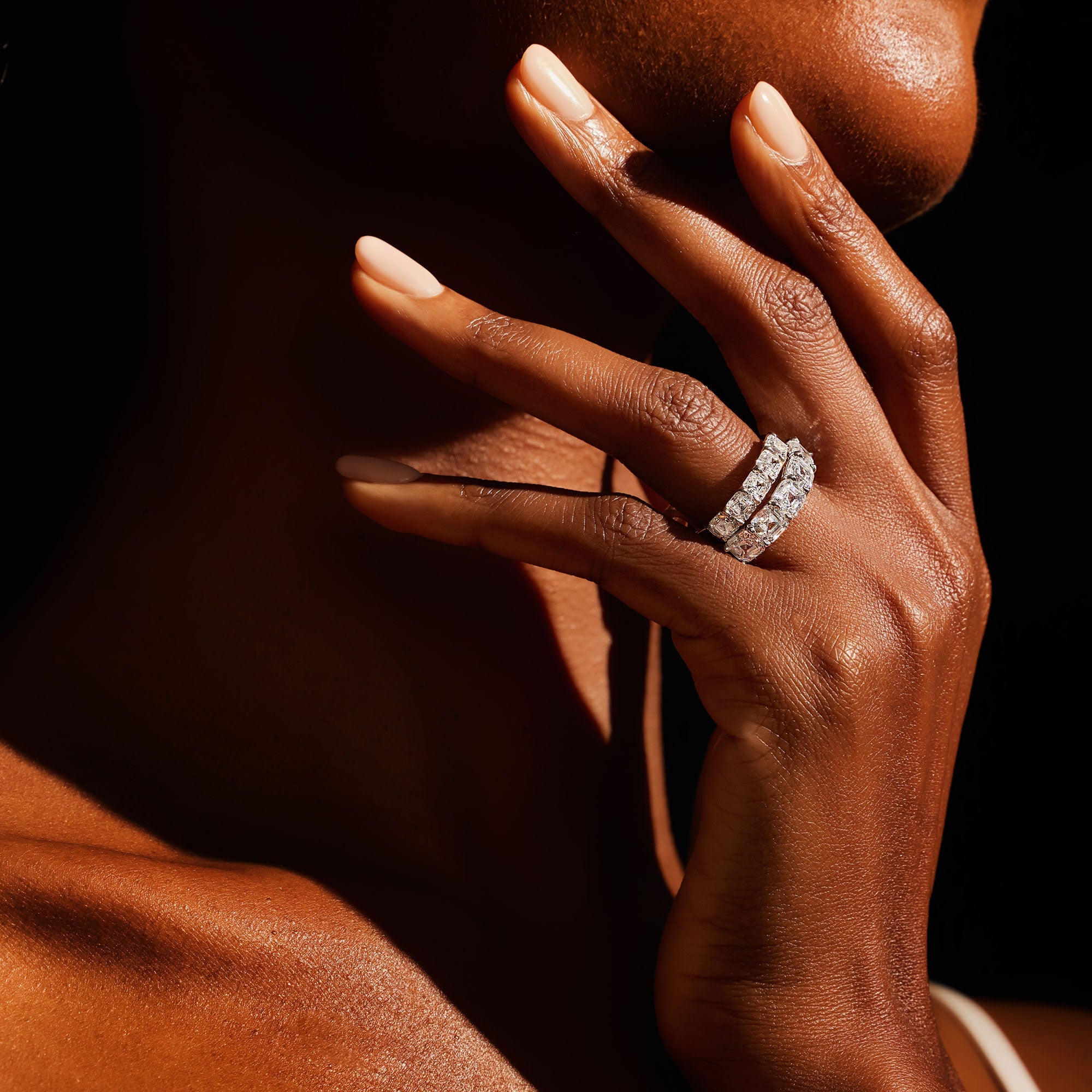 Olivia 5-Stone Asscher Lab Diamond Band
