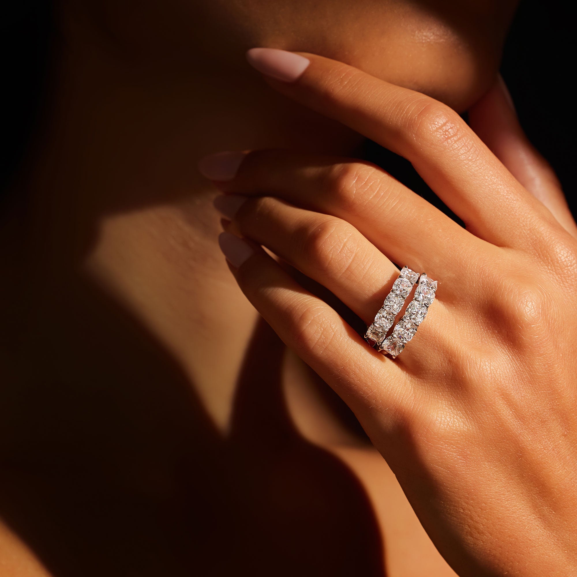 Olivia 5-Stone Cushion Lab Diamond Band
