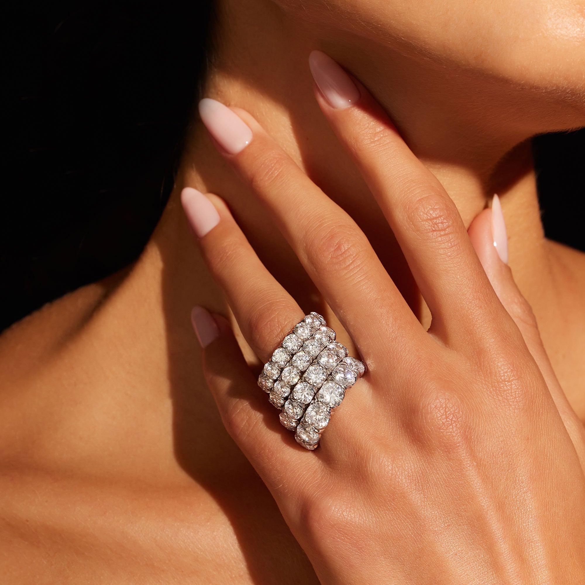 Audrey Large Lab Diamond Eternity Band