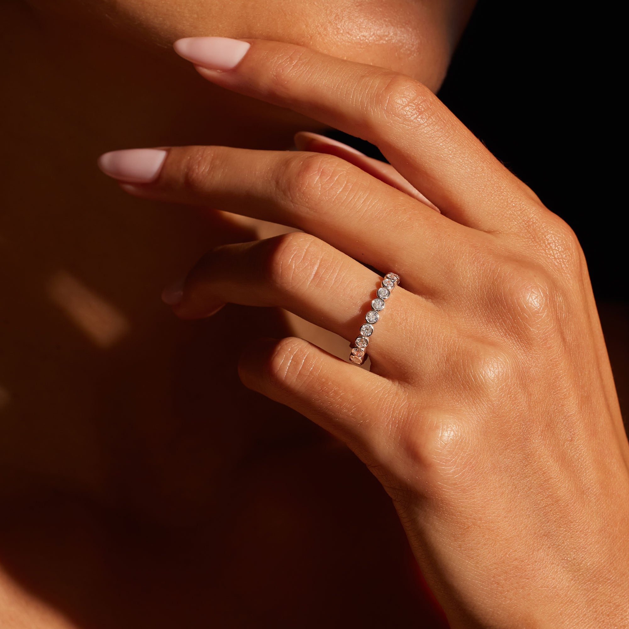 La Petite Bezel Lab Diamond Eternity Band