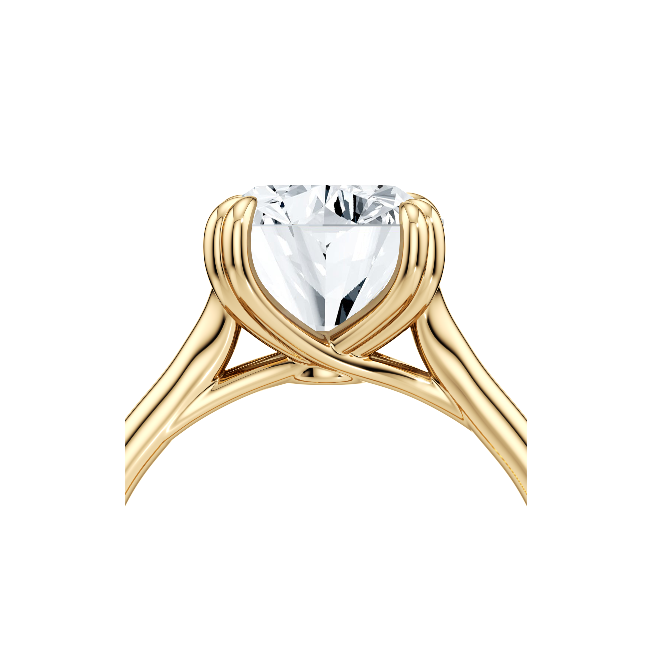 Elle Elongated Cushion Cut Solitaire Lab Diamond Engagement Ring