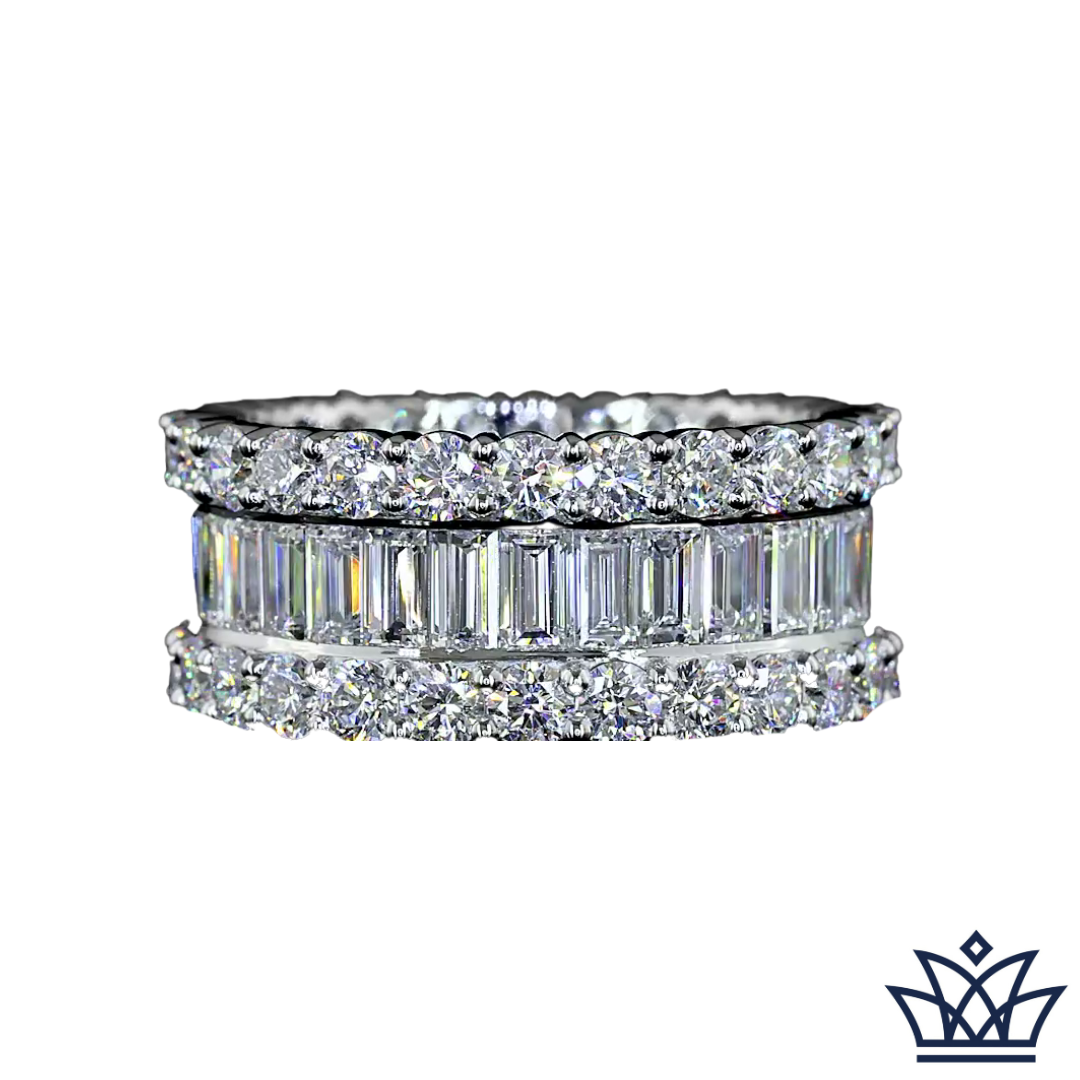 3.62 Cts PLATINUM MIX Shape Special Eternity Band