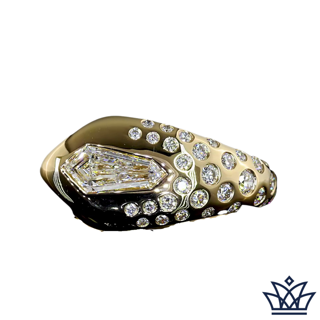 0.98 Cts 14K YELLOW GOLD MIX Shape Special Ring