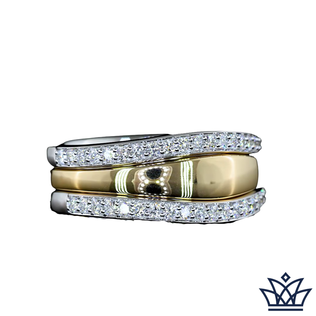 0.4 Cts 14K TWO TONE Round Shape Special Ring