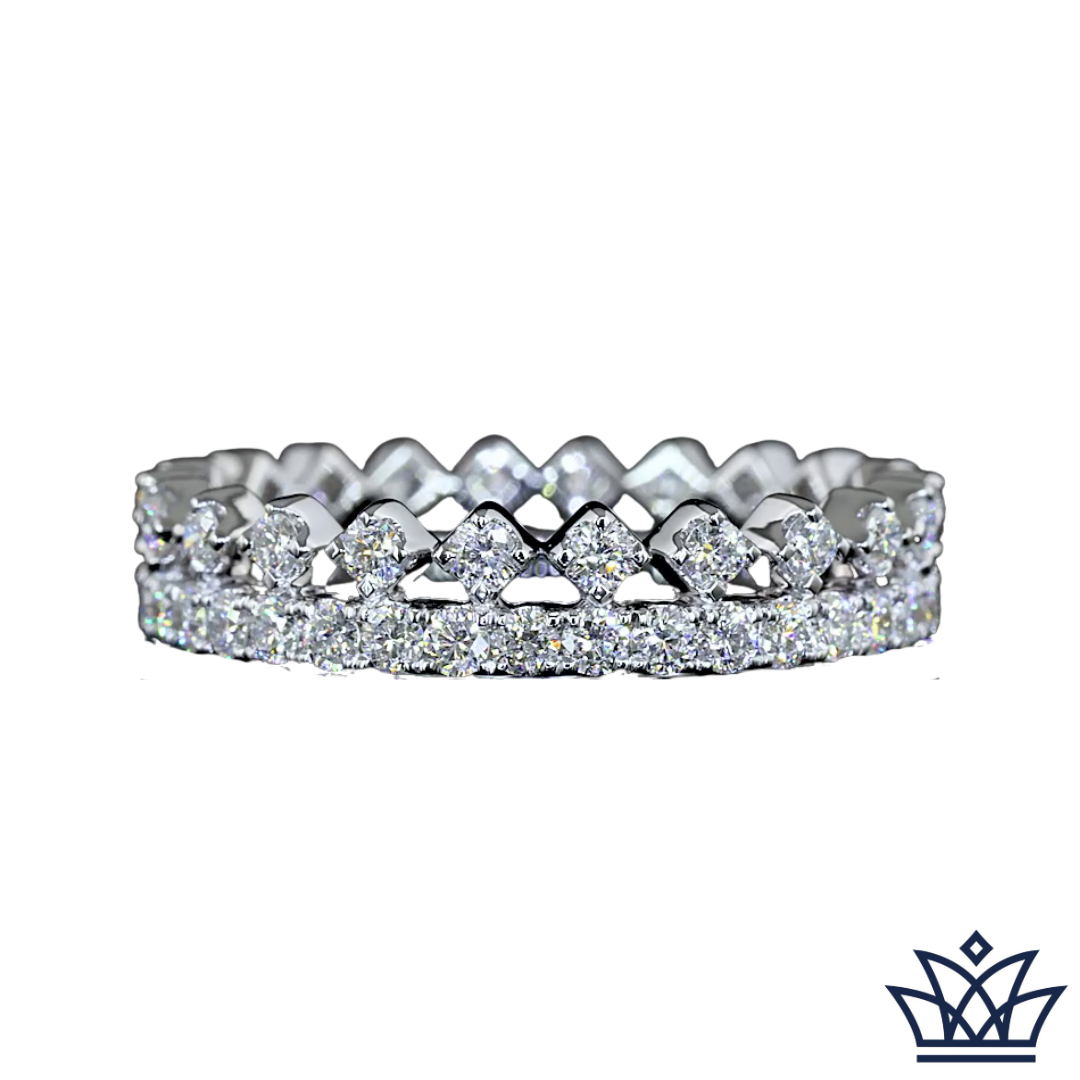 0.94 Cts 14K WHITE GOLD Round Shape Eternity Band Eternity Band