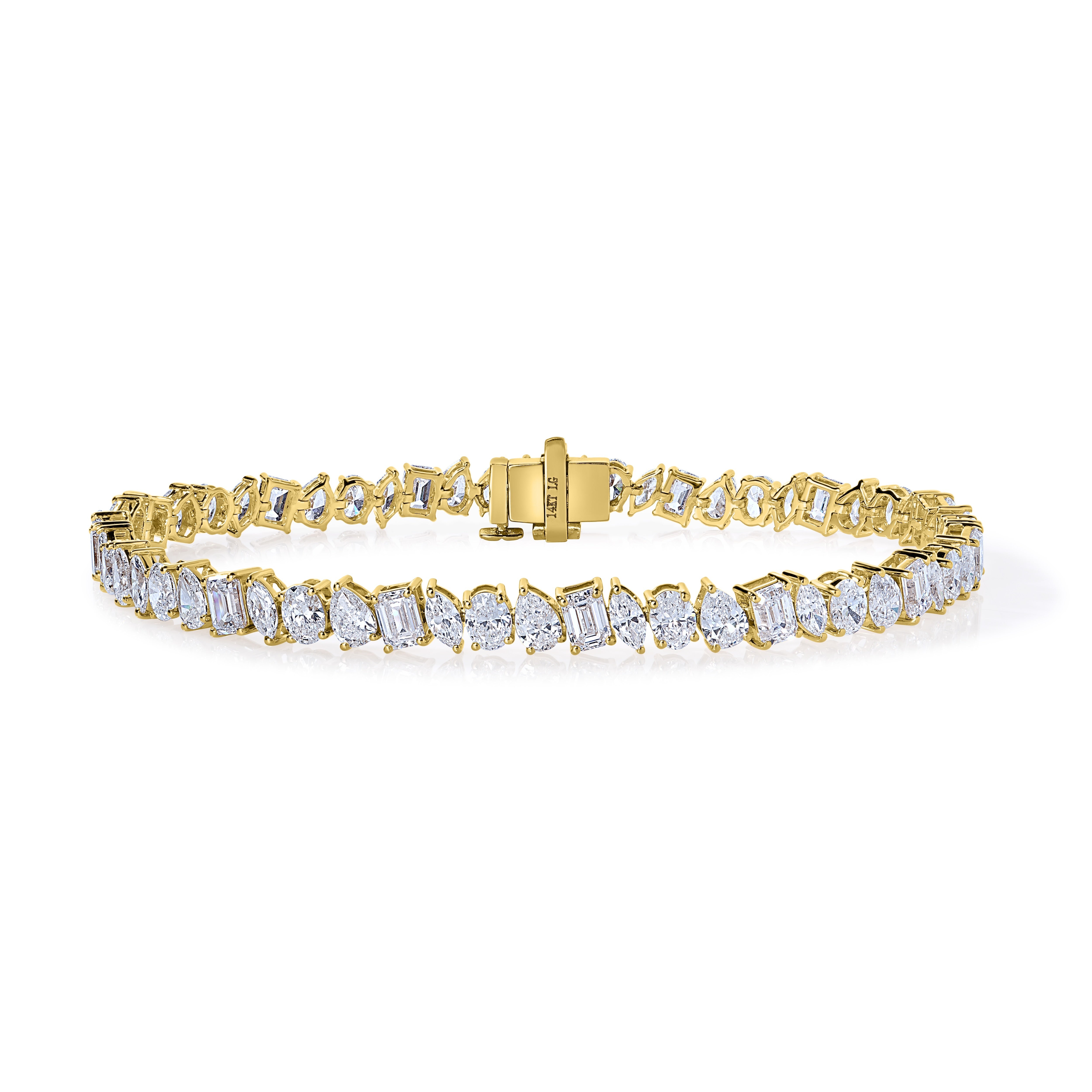 Mixed Shape Lab Grown Diamond Tennis Bracelet