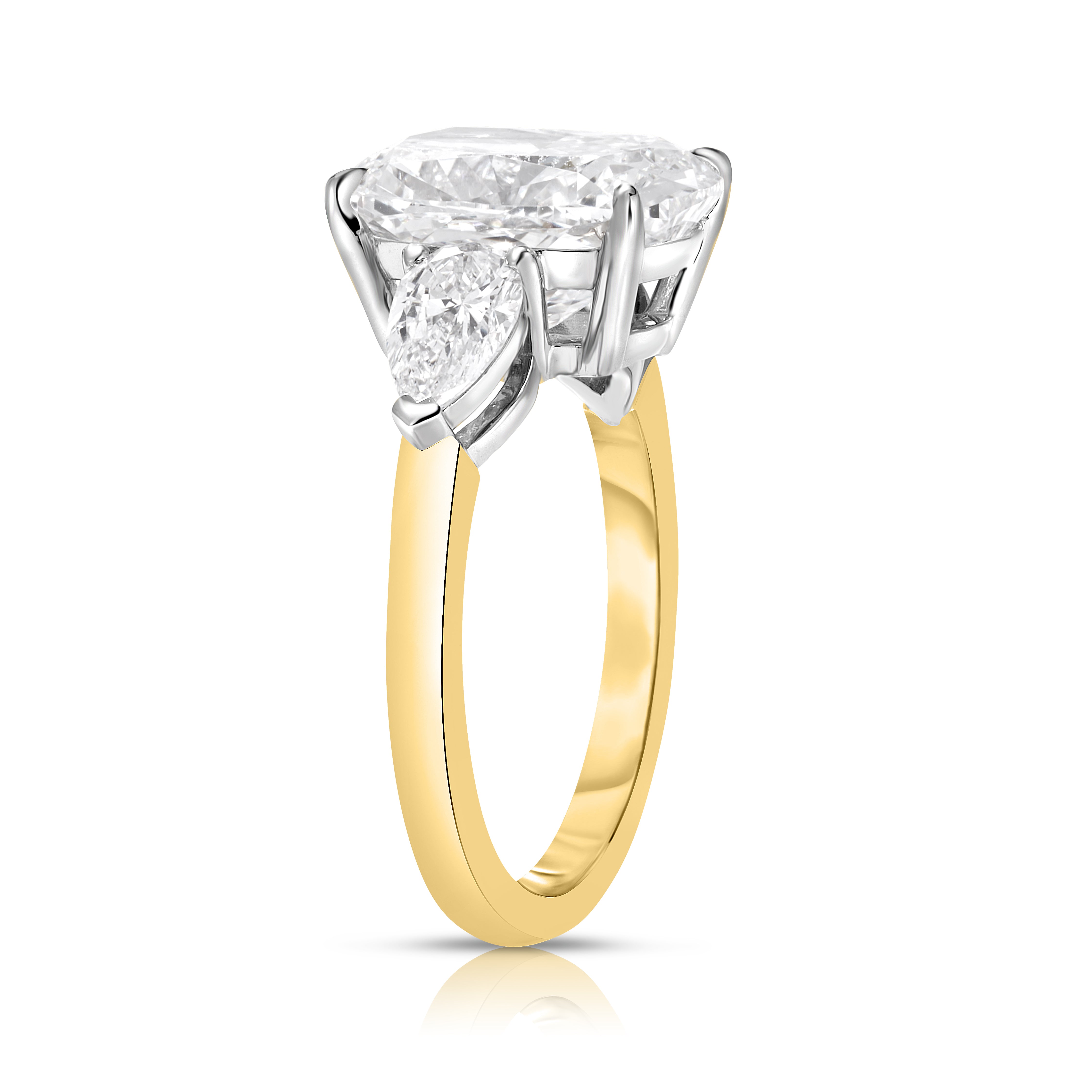 4.00 Carat Cushion Cut Diamond Engagement Ring