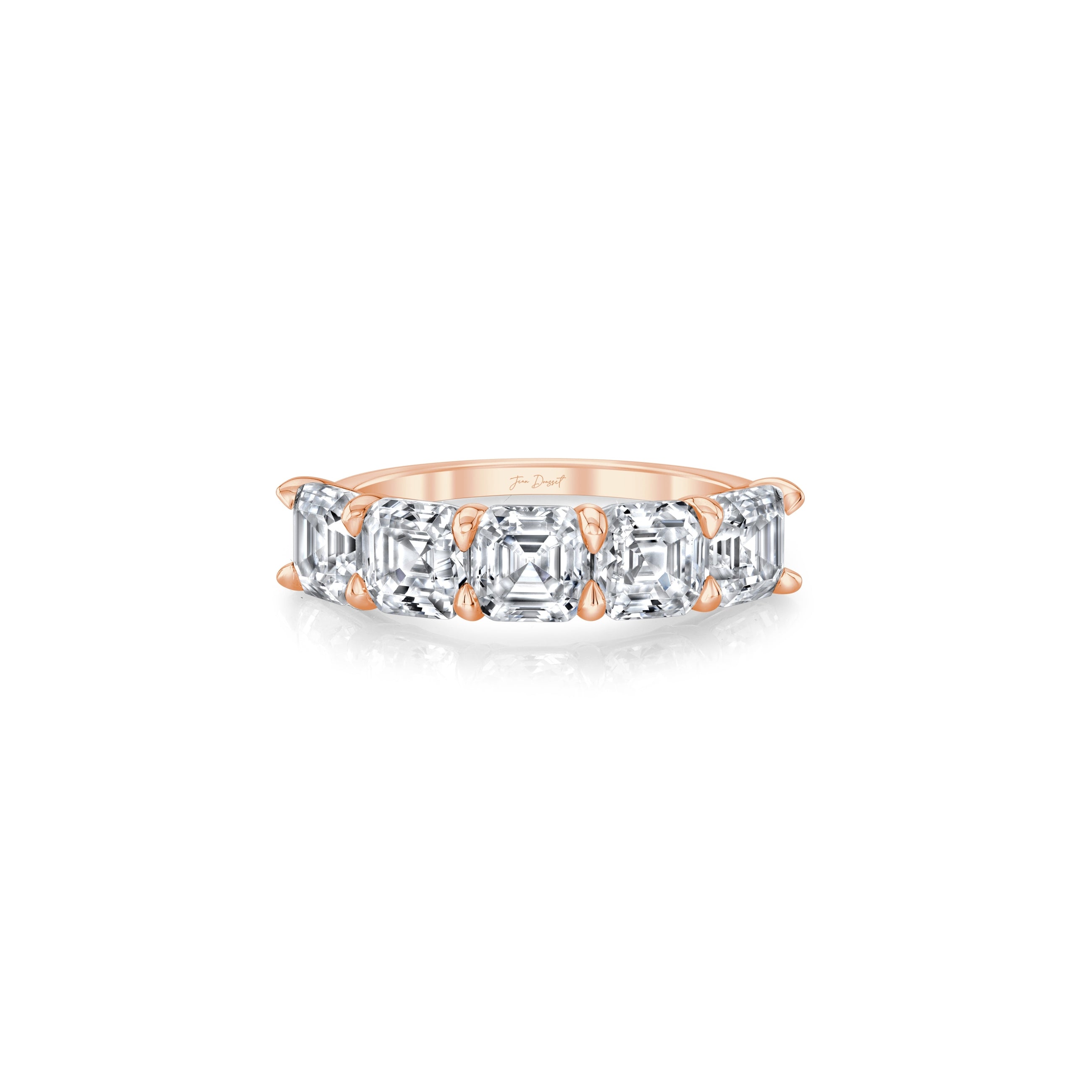 Olivia 5-Stone Asscher Lab Diamond Band
