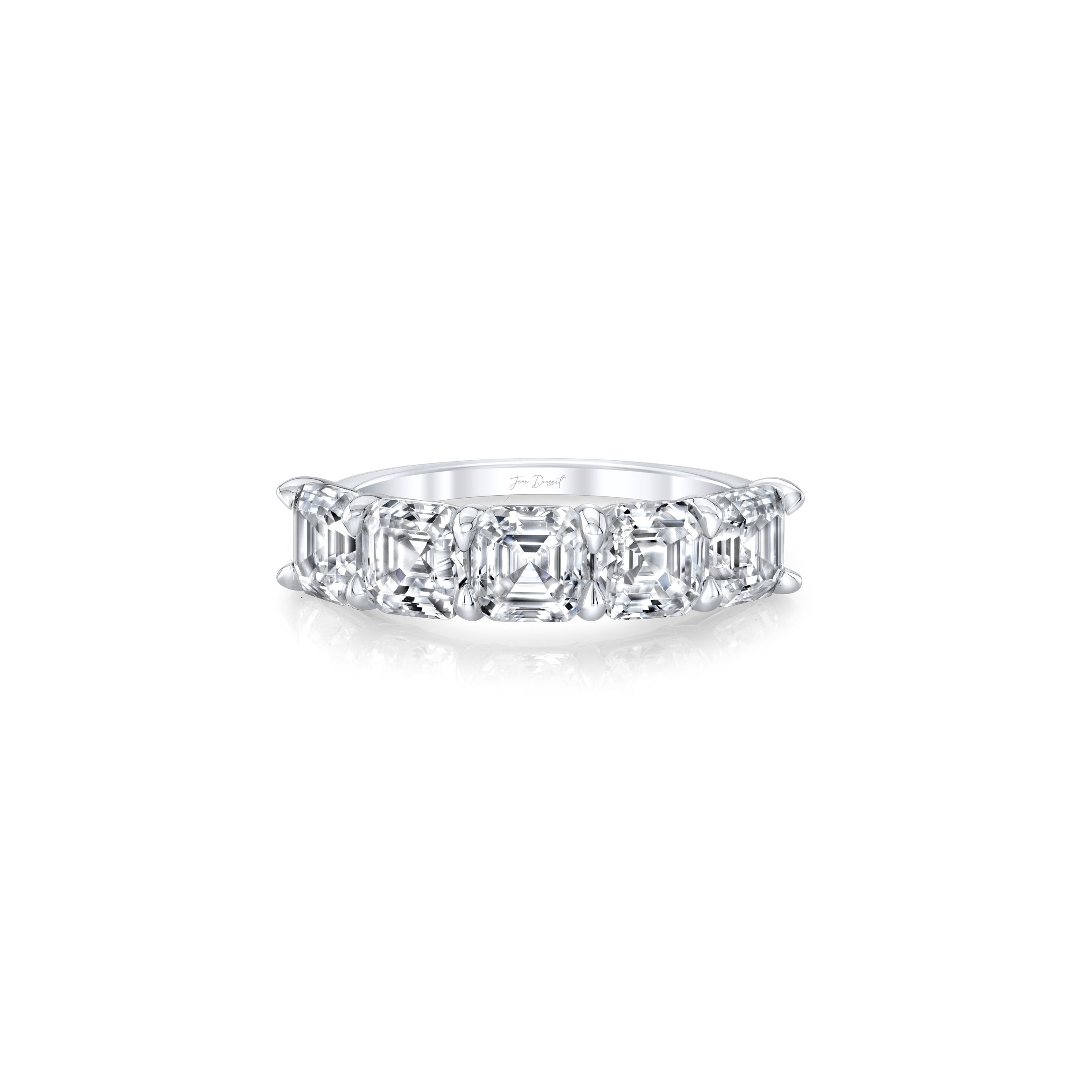 Olivia 5-Stone Asscher Lab Diamond Band