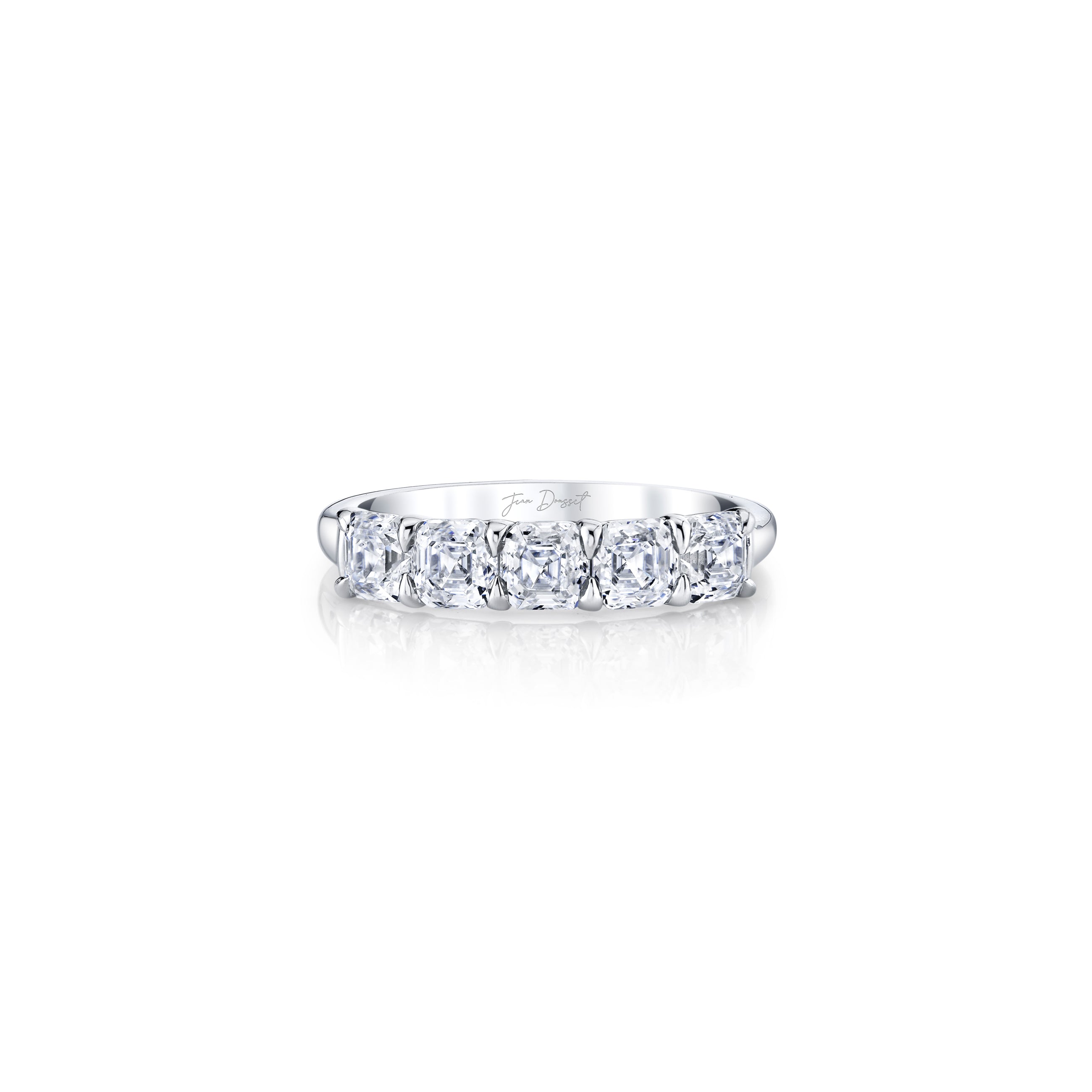Olivia 5-Stone Asscher Lab Diamond Band