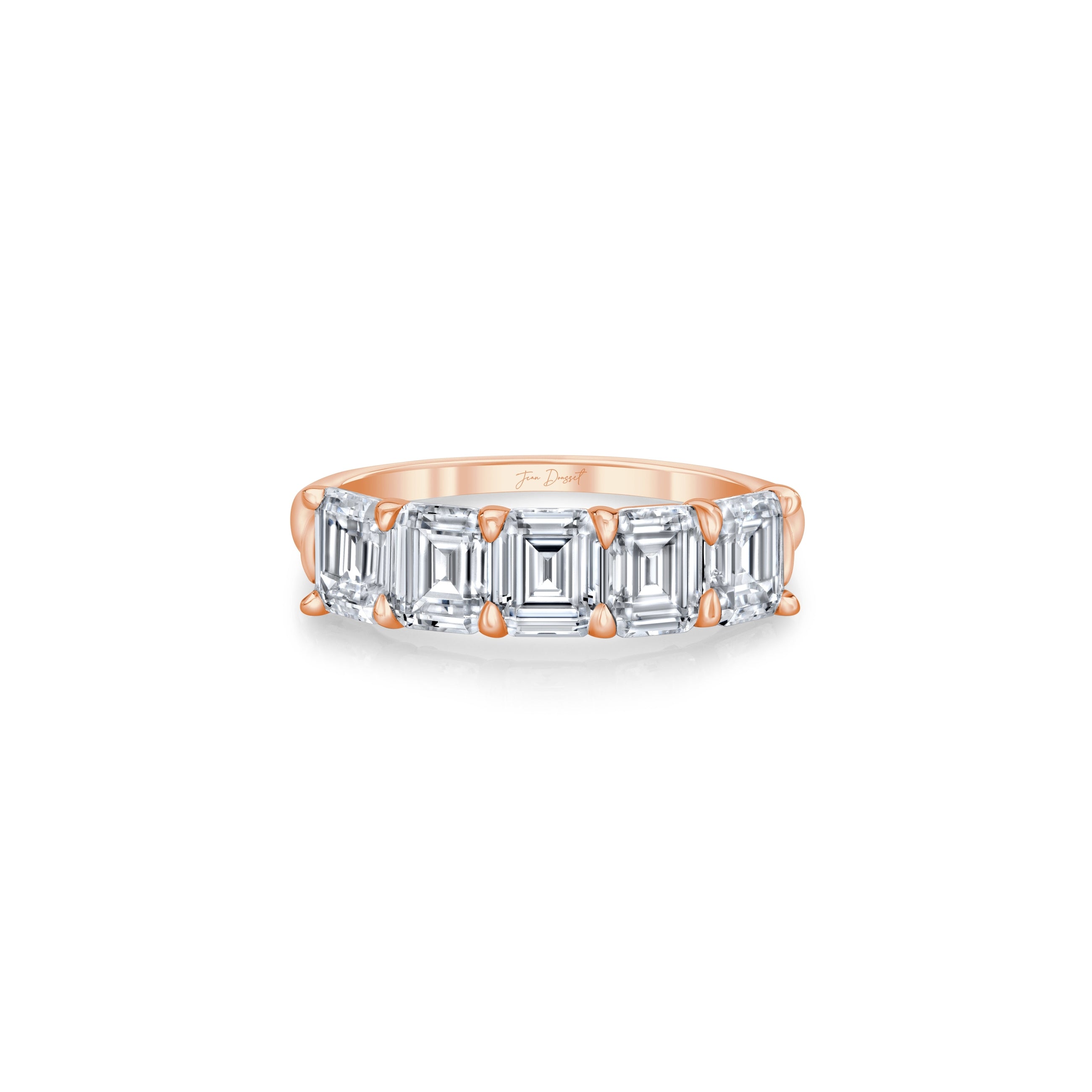 Olivia 5-Stone Emerald Lab Diamond Band