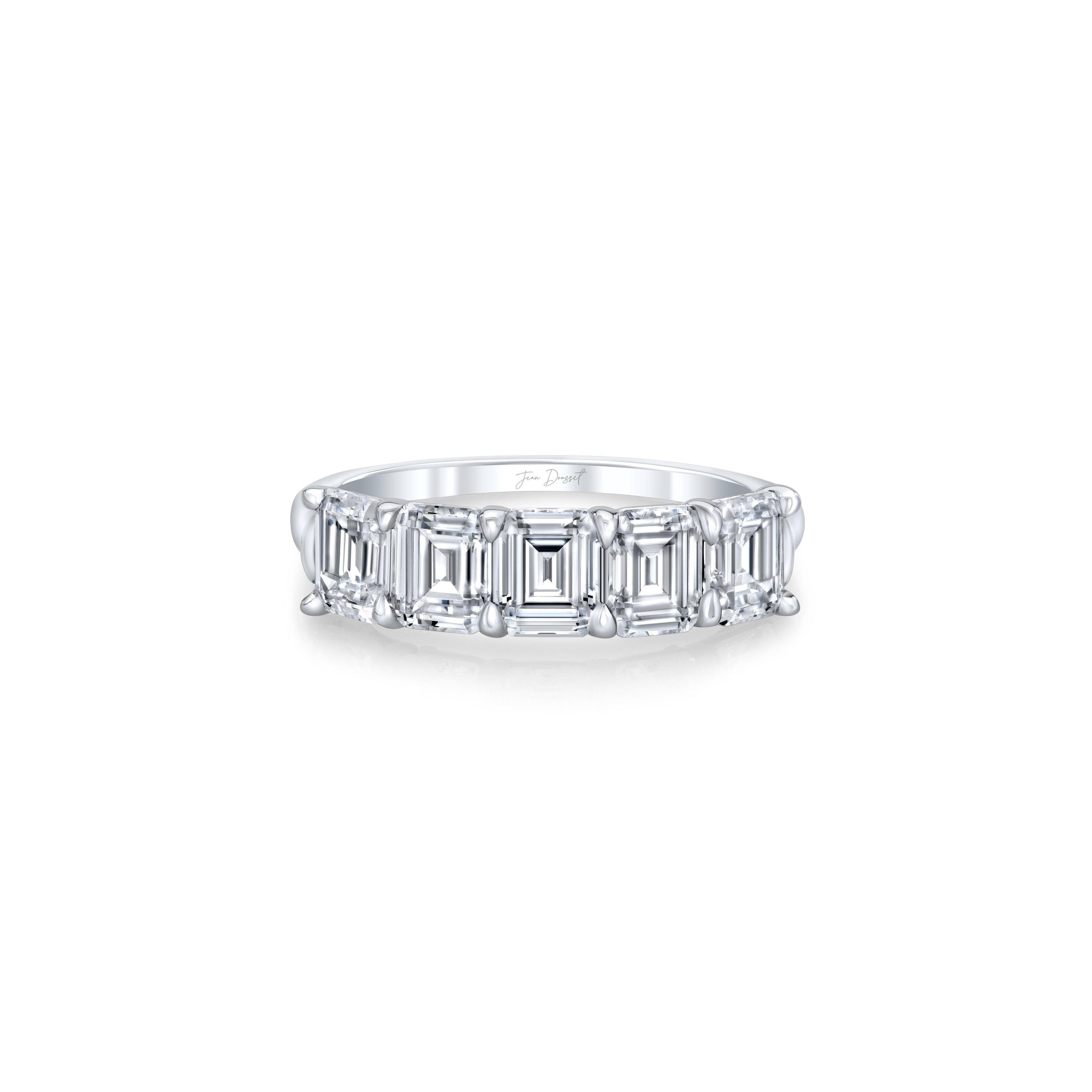 Olivia 5-Stone Emerald Lab Diamond Band