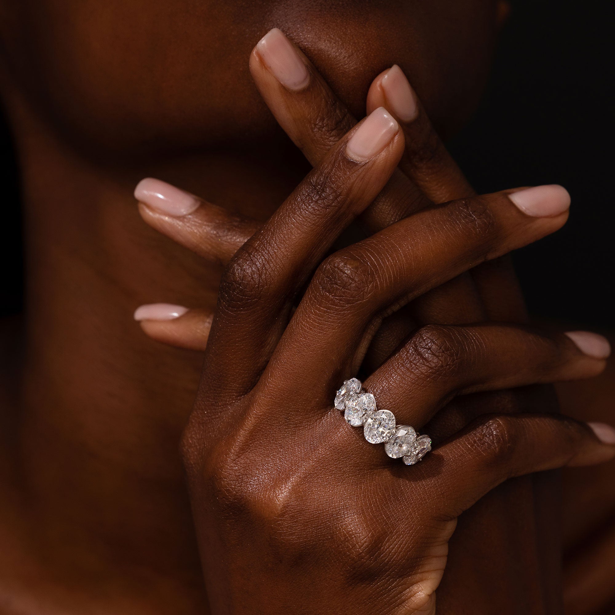 Olivia 5-Stone Oval Lab Diamond Band