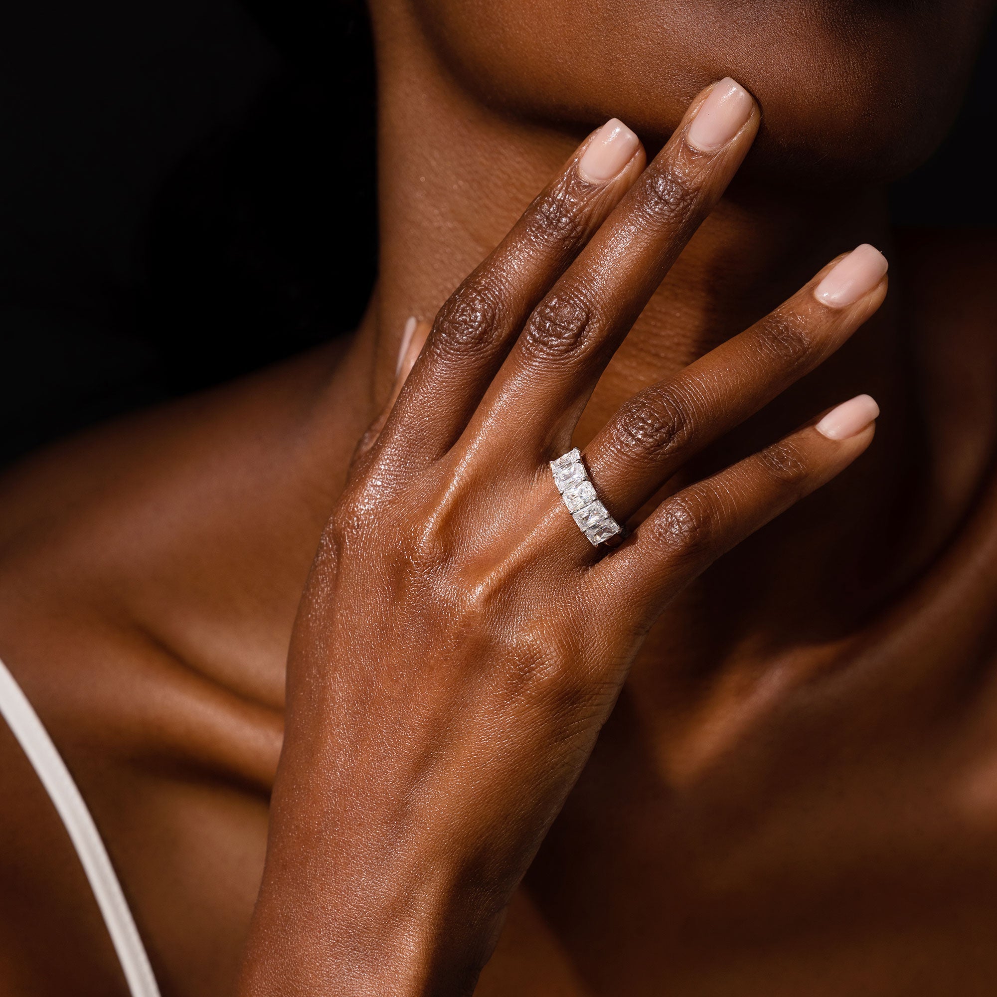 Olivia 5-Stone Radiant Lab Diamond Band