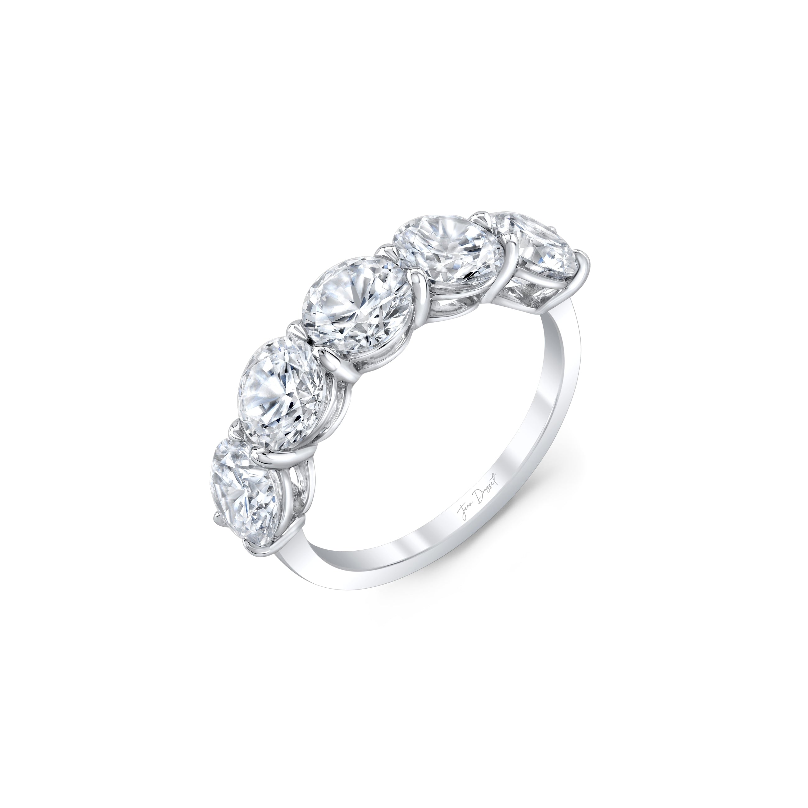 Precious Metal:18k White Gold;Total Carat Weight:3.75 CTW