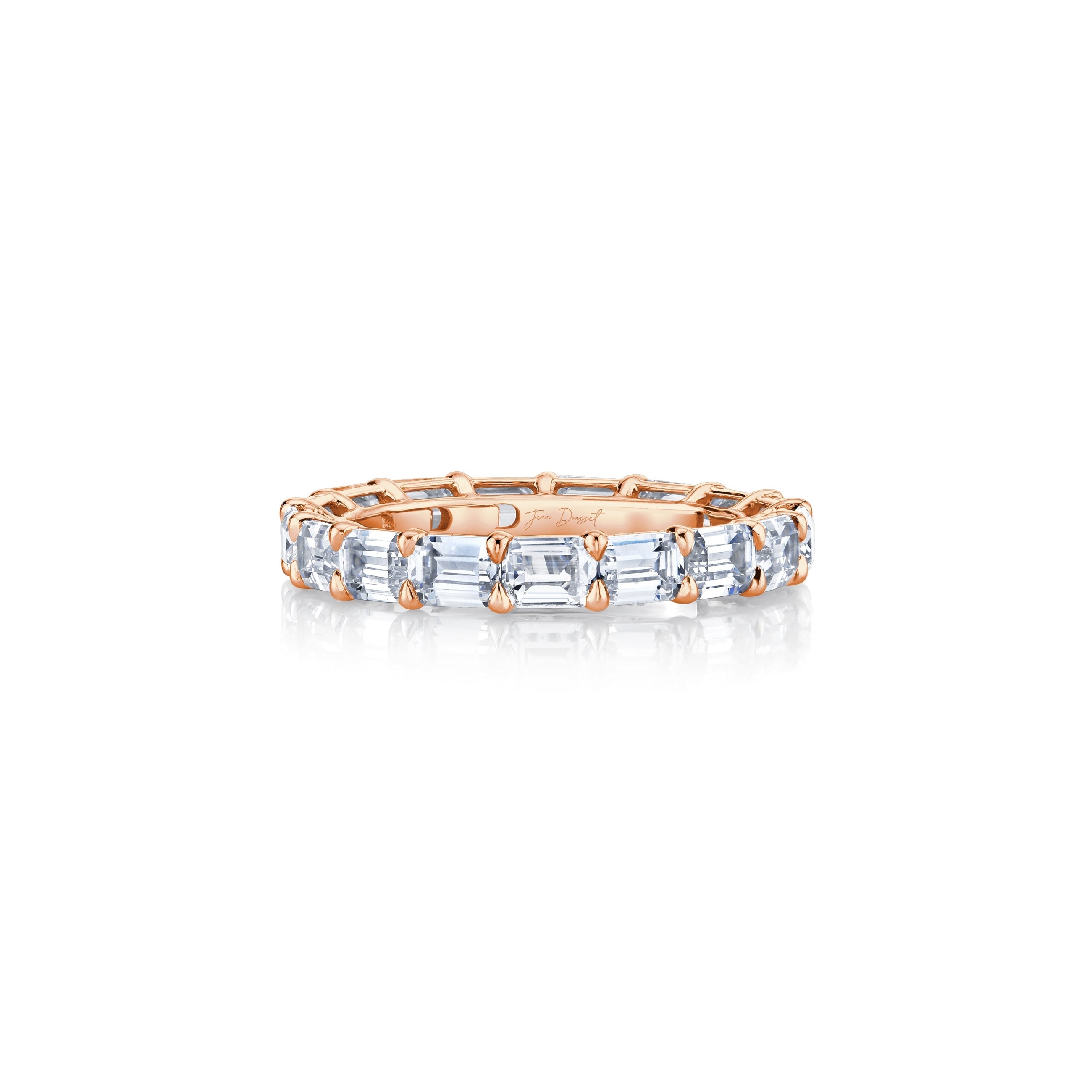 Olivia East-West Emerald Lab Diamond Eternity Band