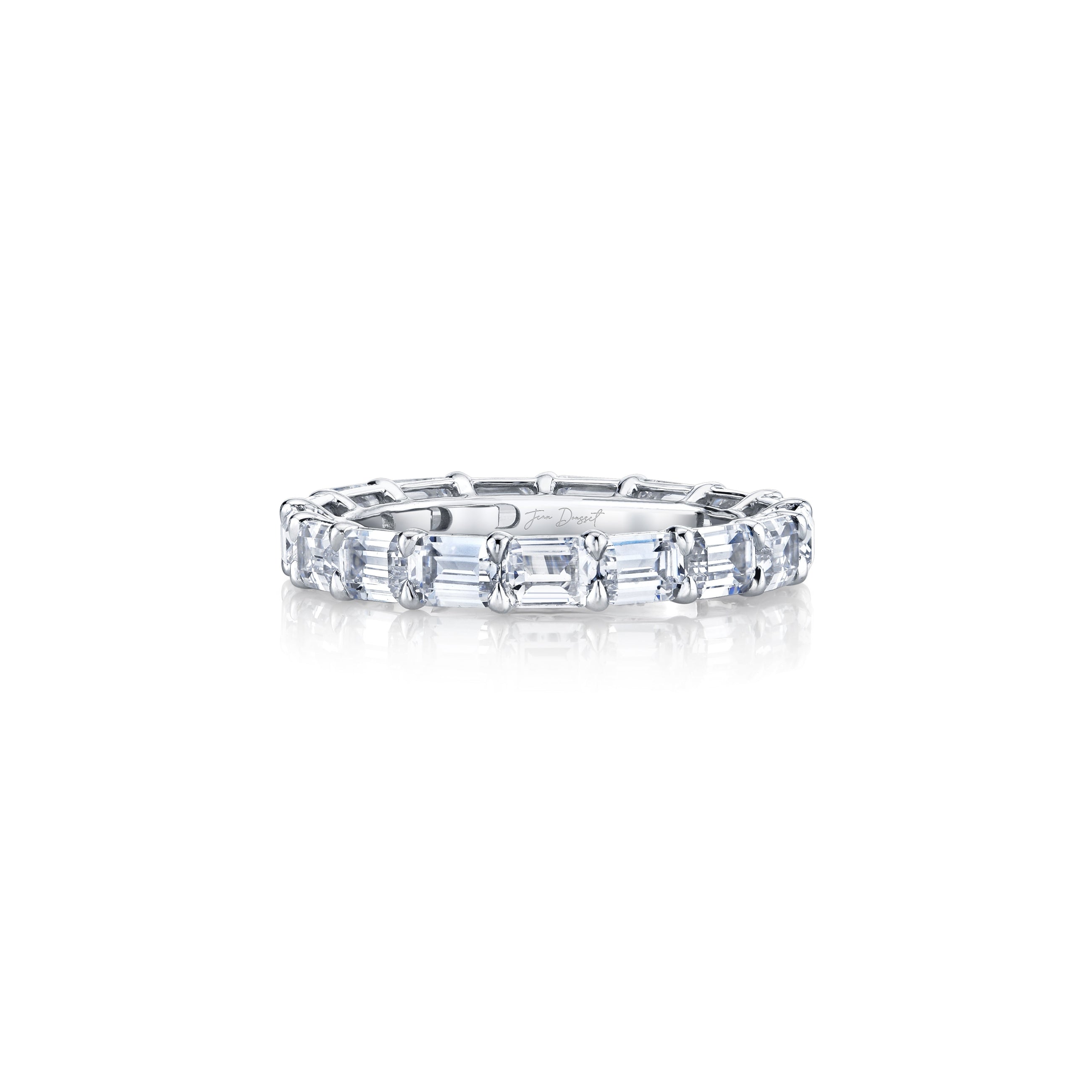 Olivia East-West Emerald Lab Diamond Eternity Band