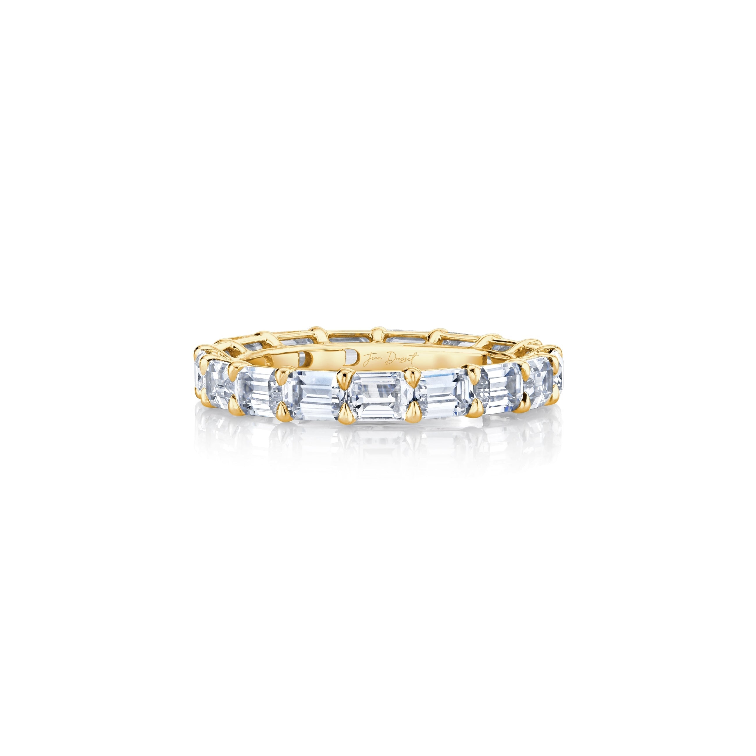 Olivia East-West Emerald Lab Diamond Eternity Band