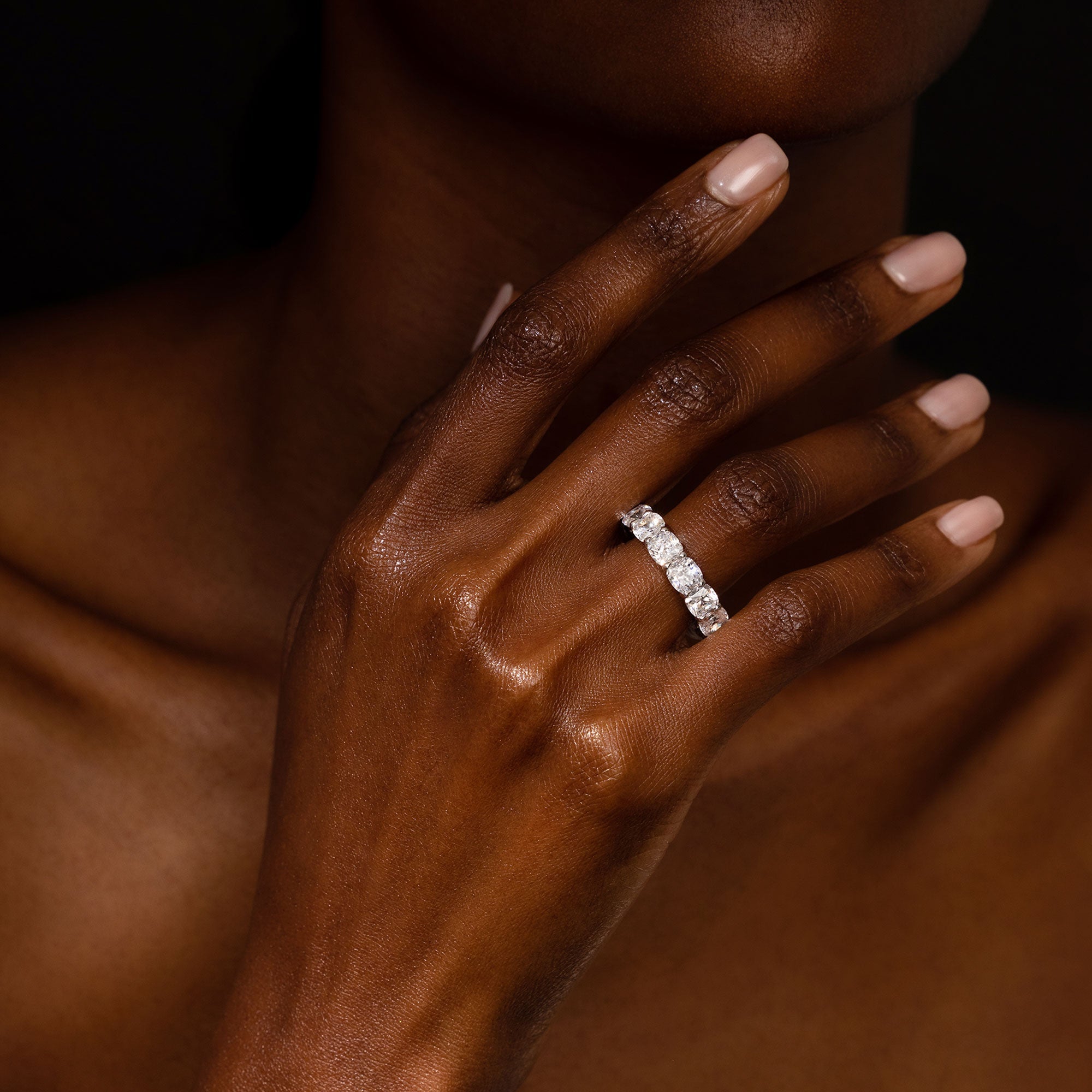 Olivia Cushion Lab Diamond Eternity Band