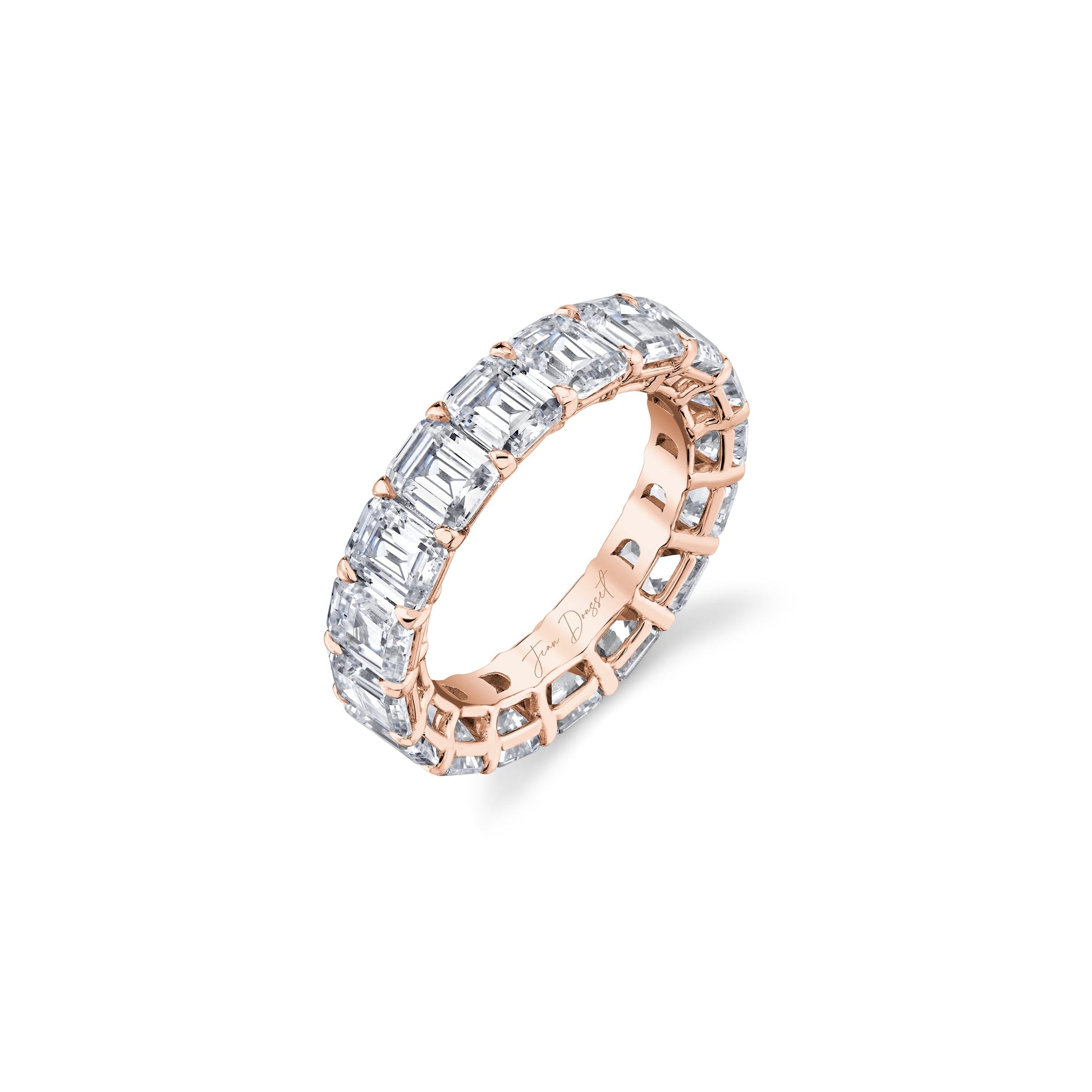 Precious Metal:18k Rose Gold;Cut Shape:Emerald;Total Carat Weight:9 CTW,12 CTW