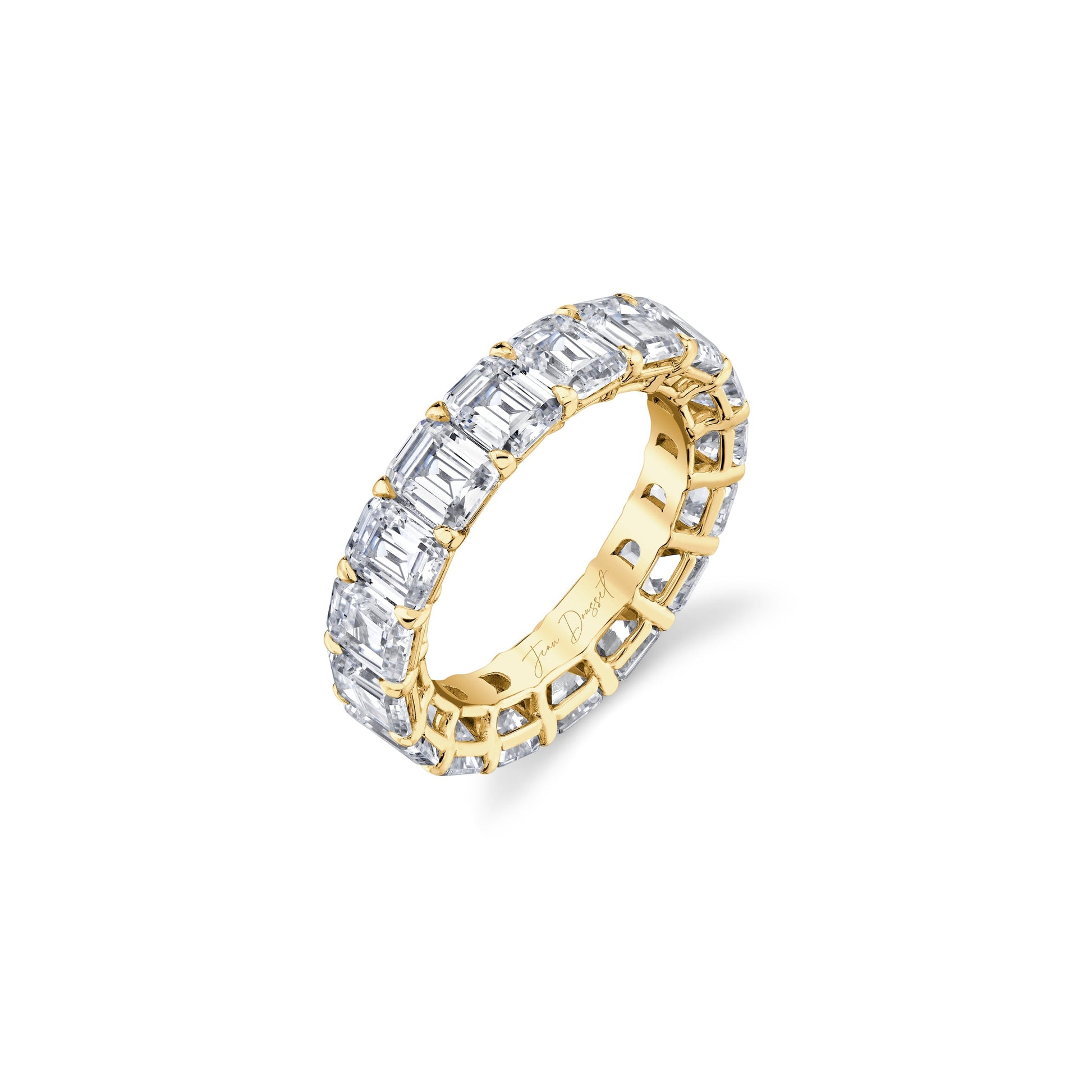 Precious Metal:18k Yellow Gold;Cut Shape:Emerald;Total Carat Weight:9 CTW,12 CTW