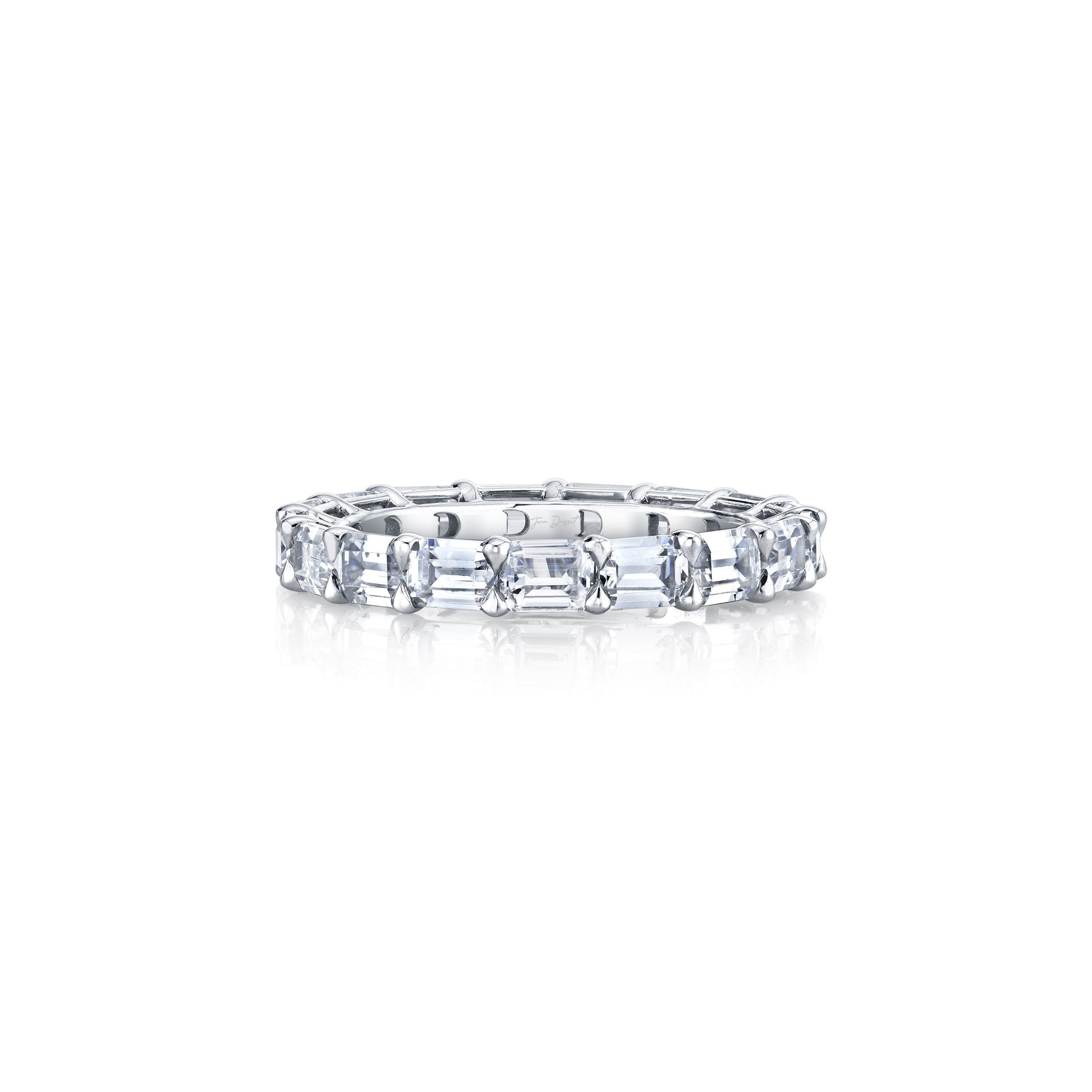 Olivia East-West Emerald Lab Diamond Eternity Band