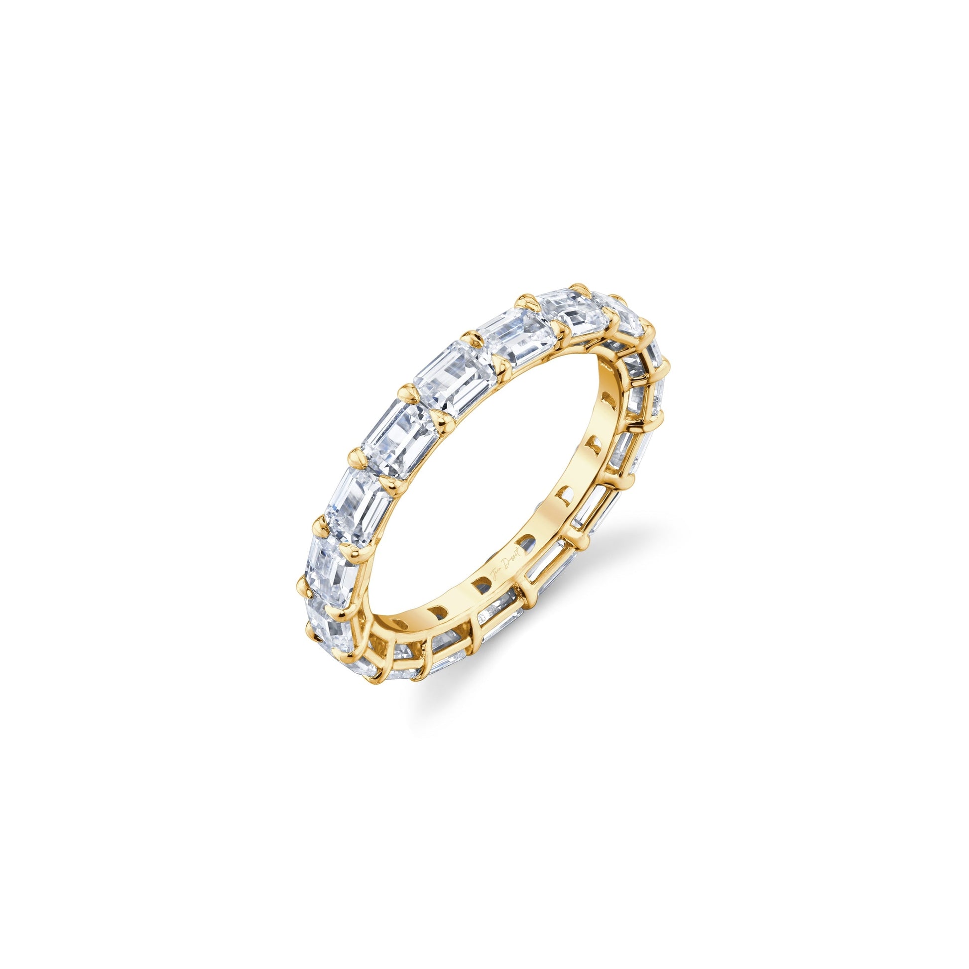 Precious Metal:18k Yellow Gold;Cut Shape:Emerald;Total Carat Weight:4.9 CTW,6.5 CTW