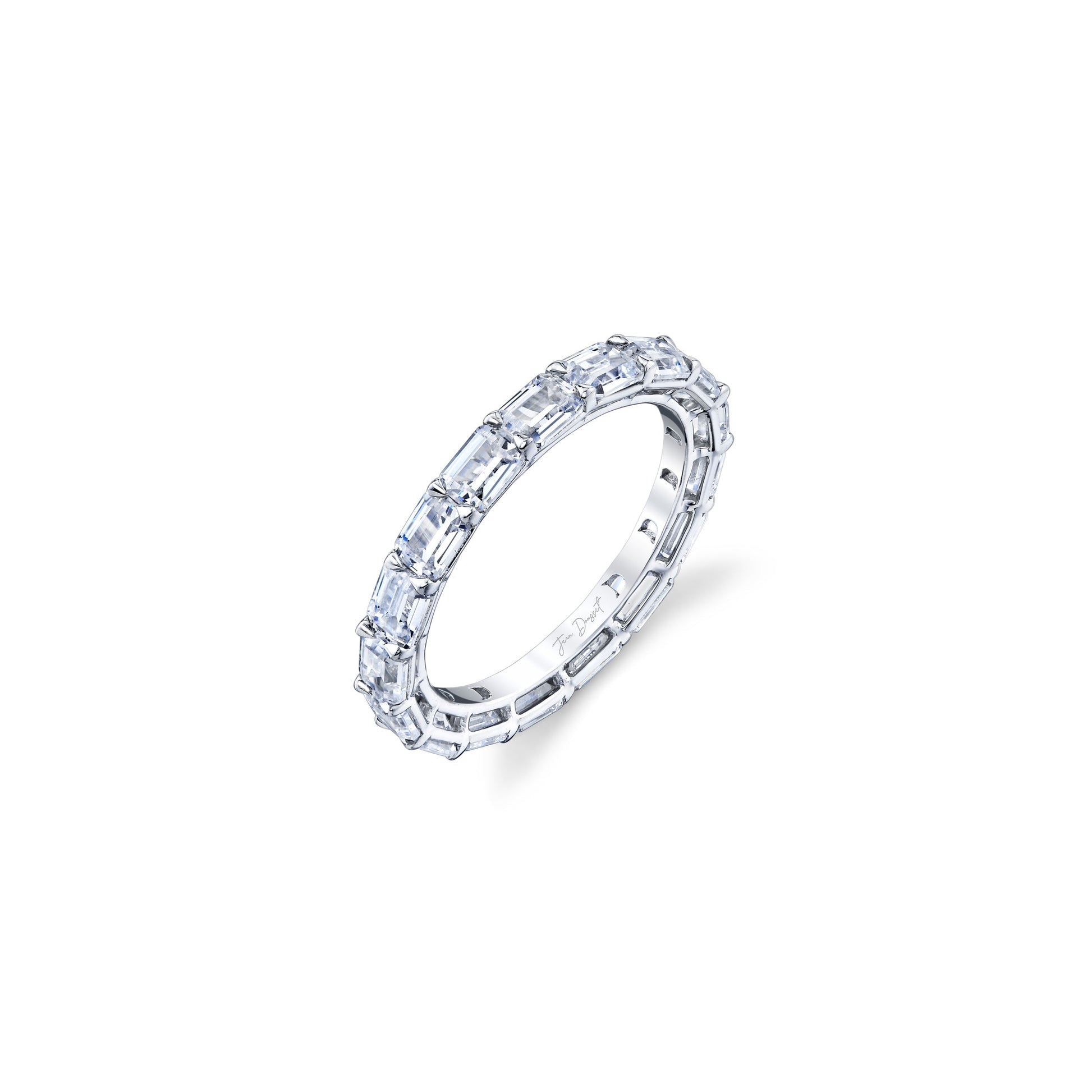 Precious Metal:Platinum;Cut Shape:Emerald;Total Carat Weight:2.7 CTW,4.2 CTW